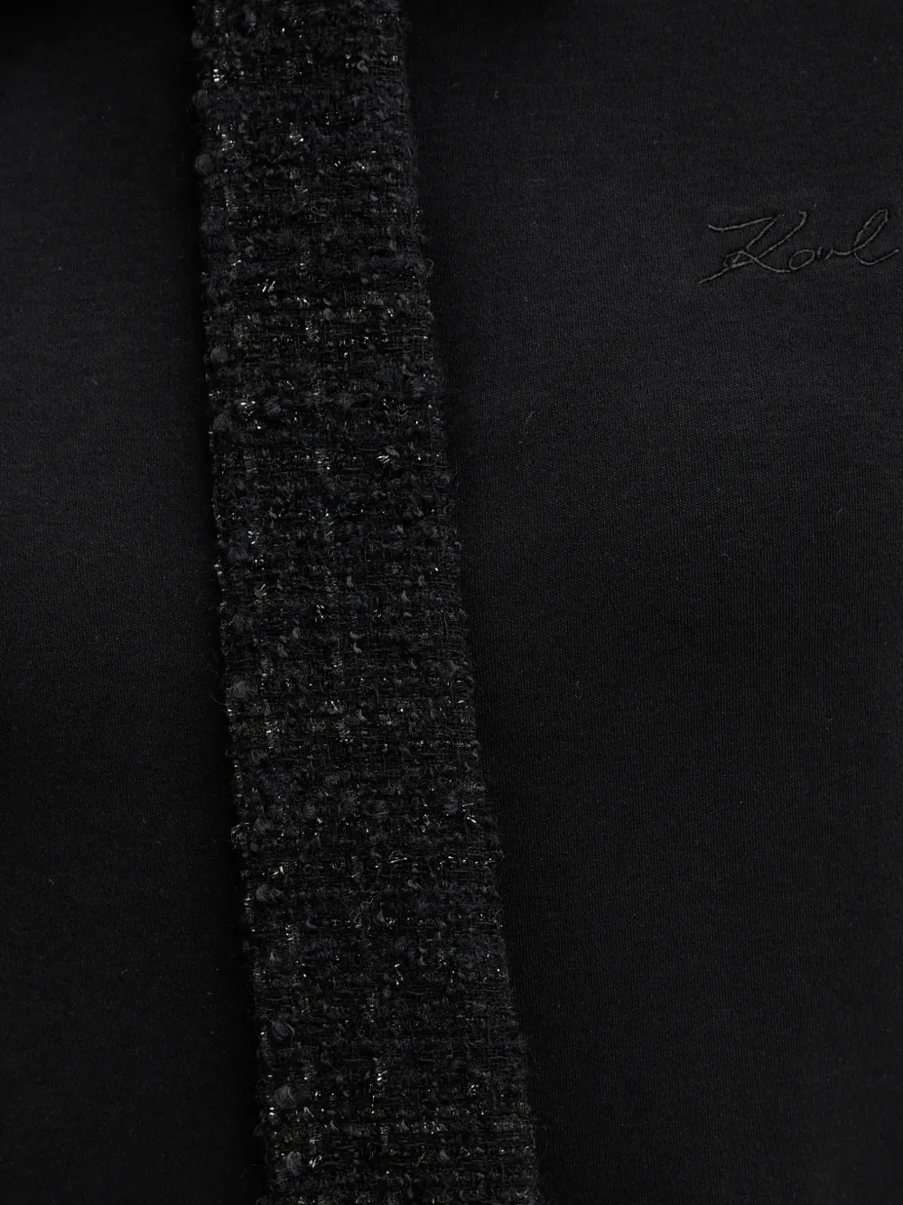 Karl Lagerfeld T-shirt met gestrikte kraag Zwart