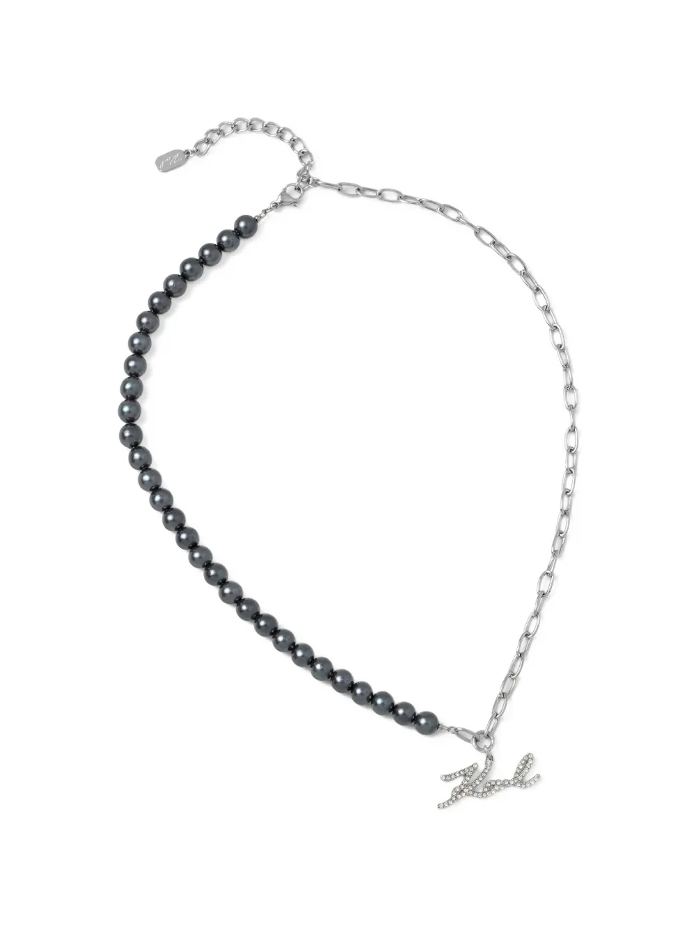 Karl Lagerfeld beaded necklace - Argento