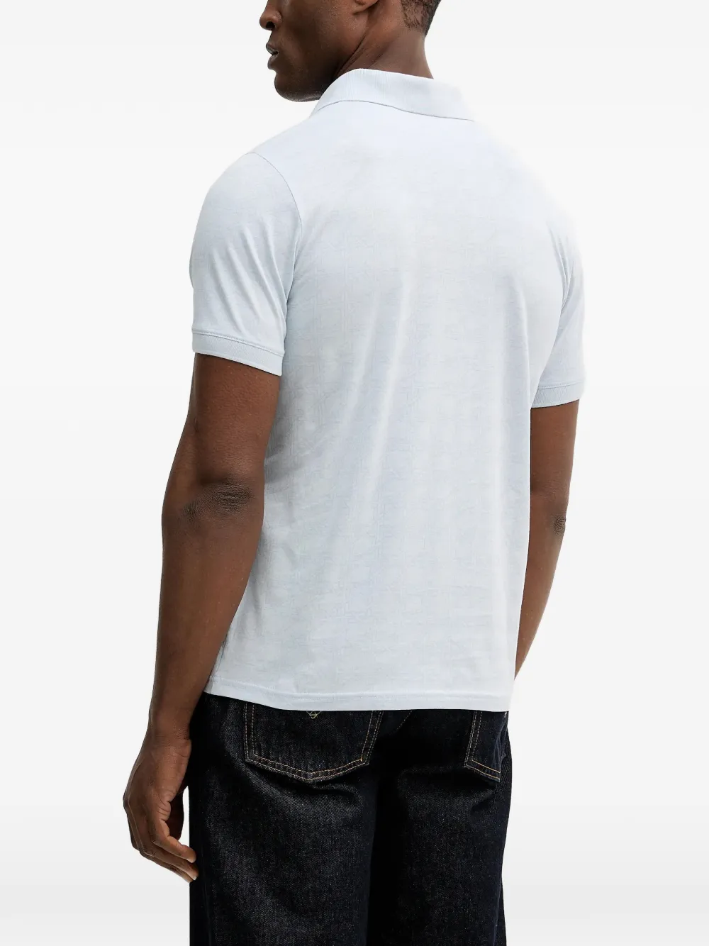 Karl Lagerfeld Poloshirt met logo-applicatie Blauw