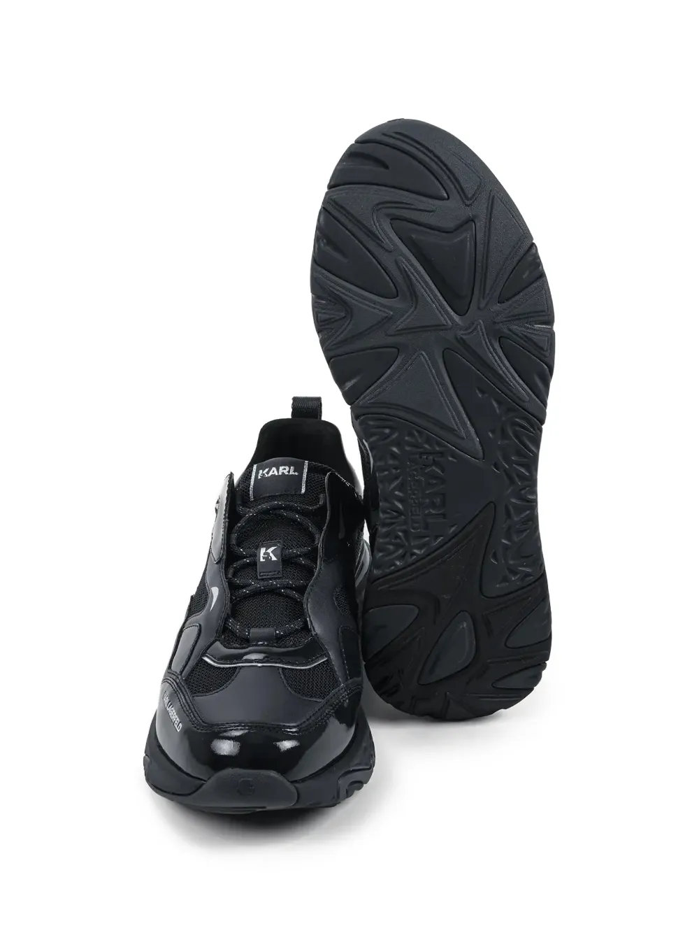 Karl Lagerfeld Sneakers met mesh vlakken Zwart