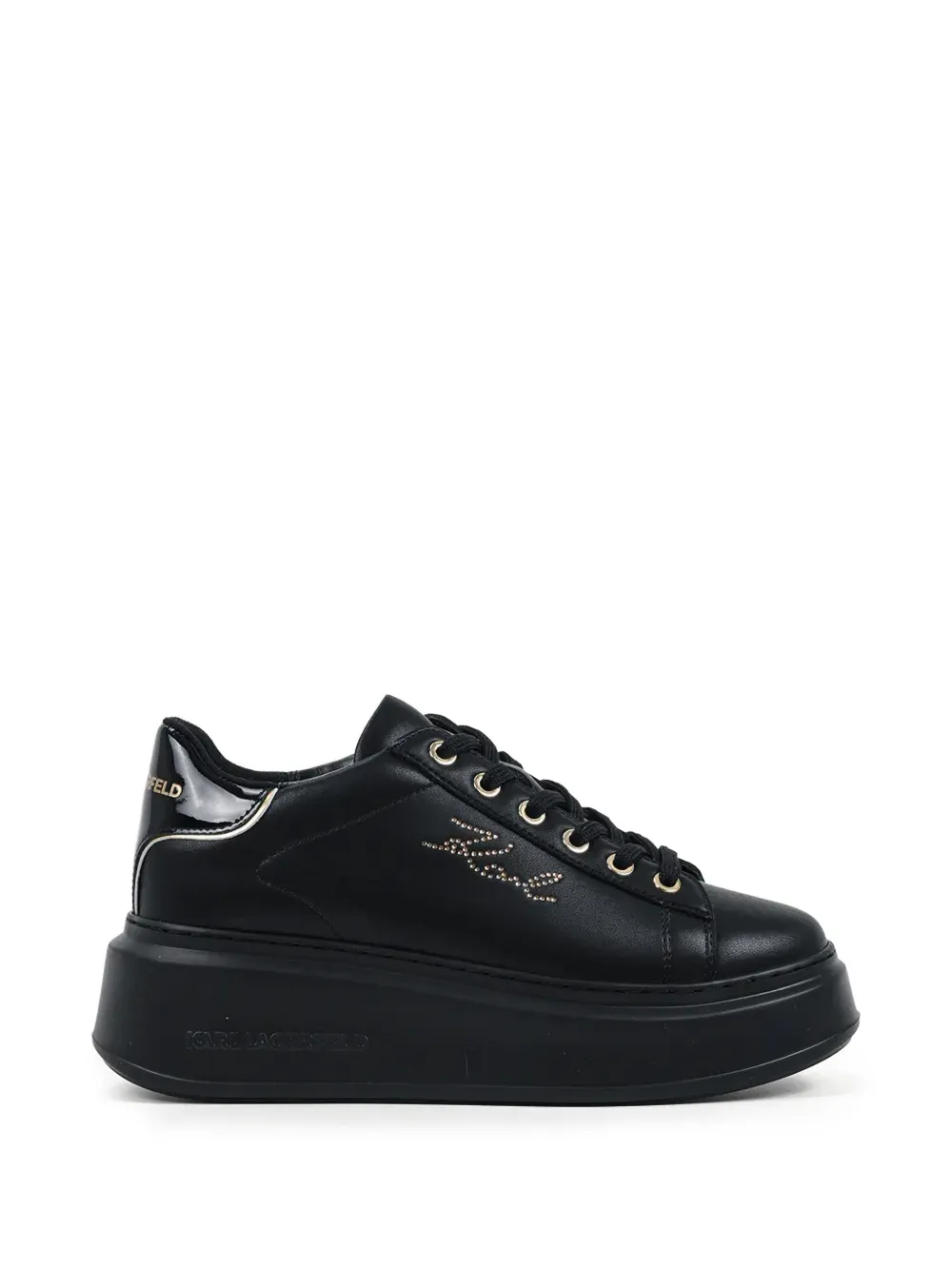 Karl Lagerfeld Anakapri sneakers met plateauzool en logo Zwart