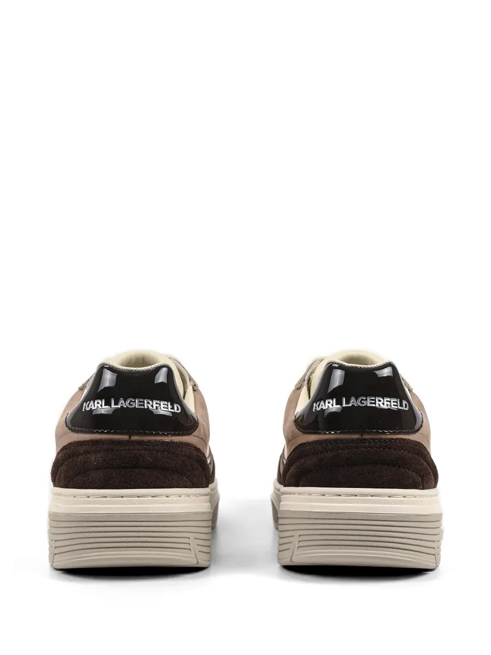 Karl Lagerfeld Kourtney sneakers met vlakken en logopatch Bruin