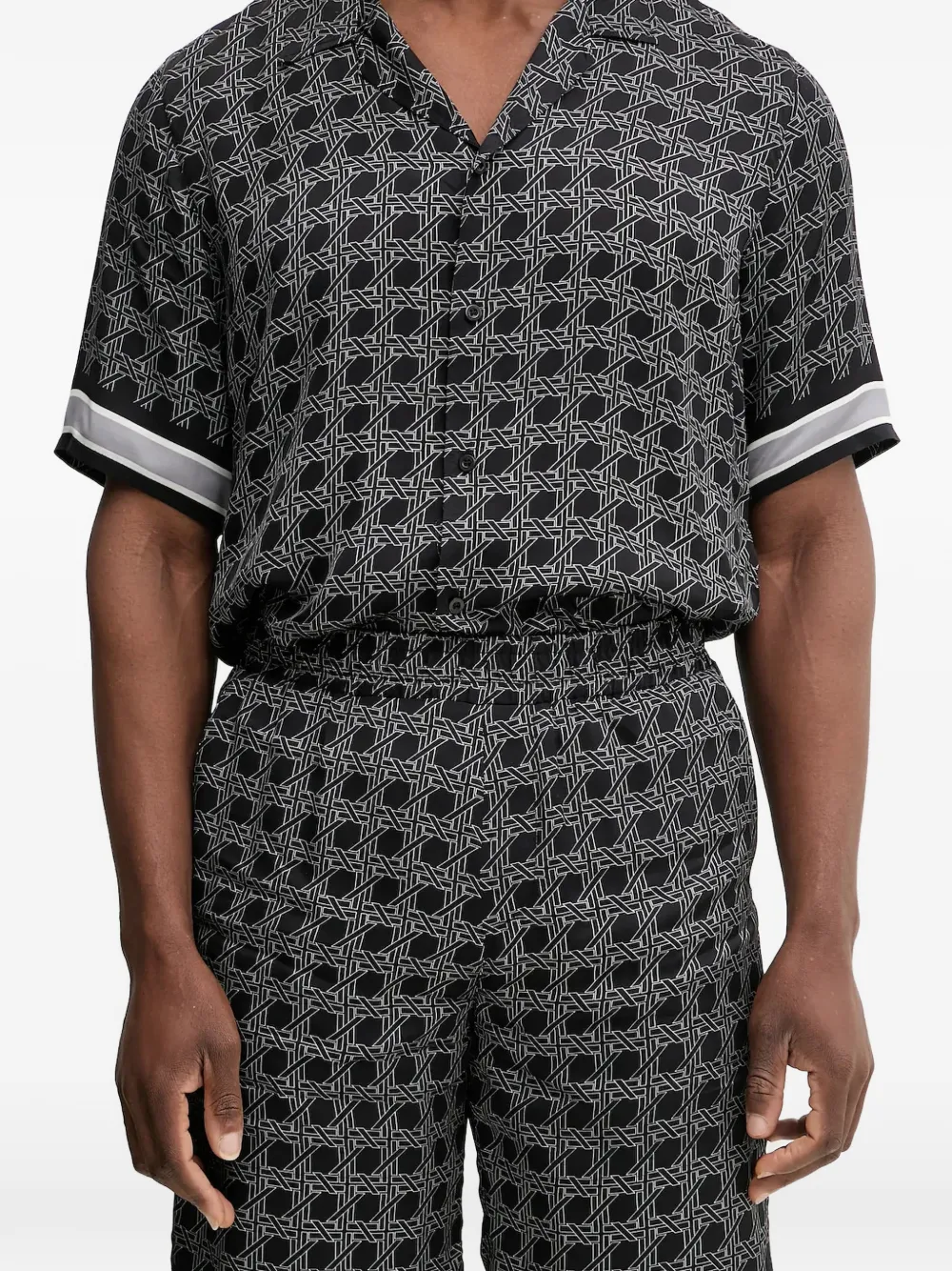 Karl Lagerfeld Shorts met geometrische print Zwart
