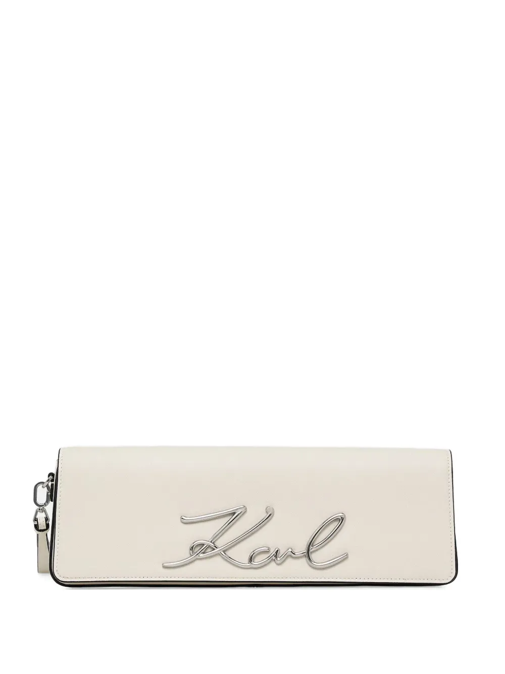 Karl Lagerfeld signature-wristlet clutch bag - Toni neutri