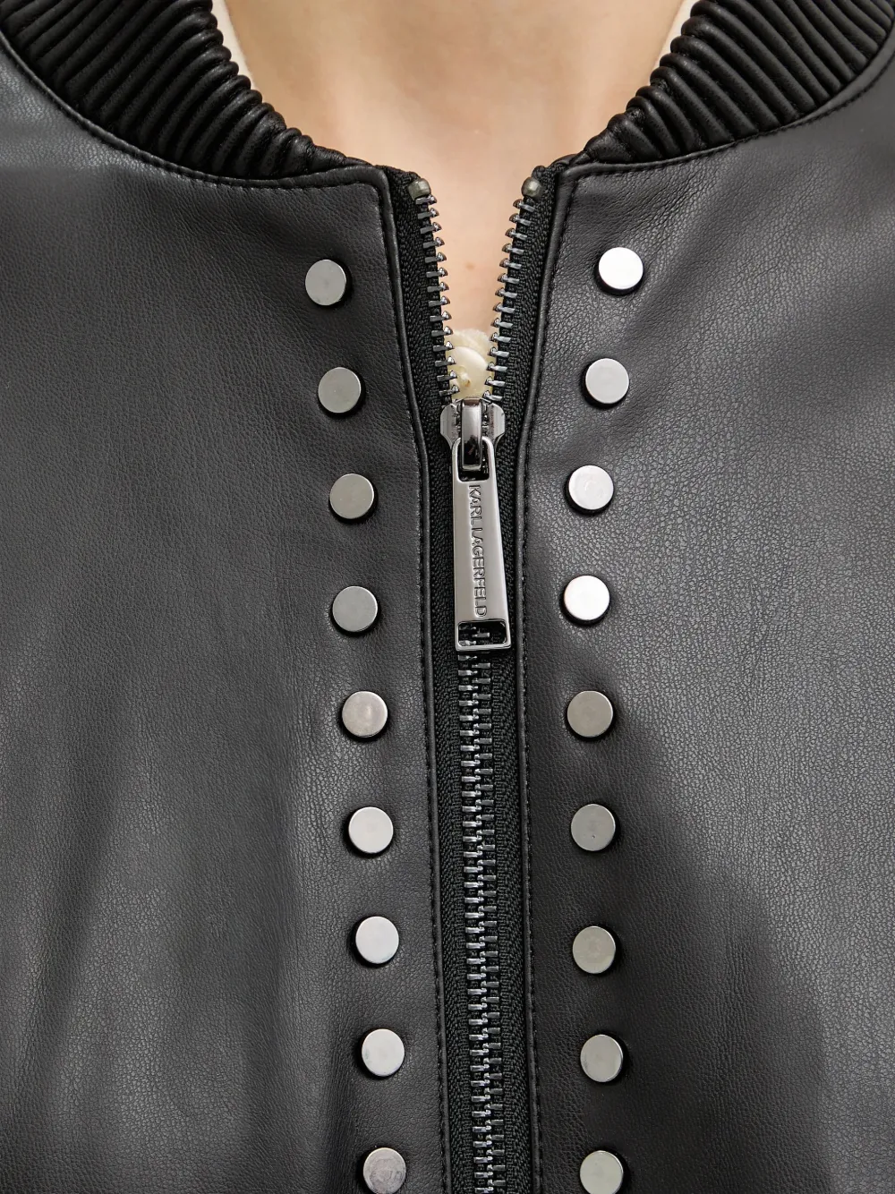 Karl Lagerfeld Bomberjack met studs Zwart