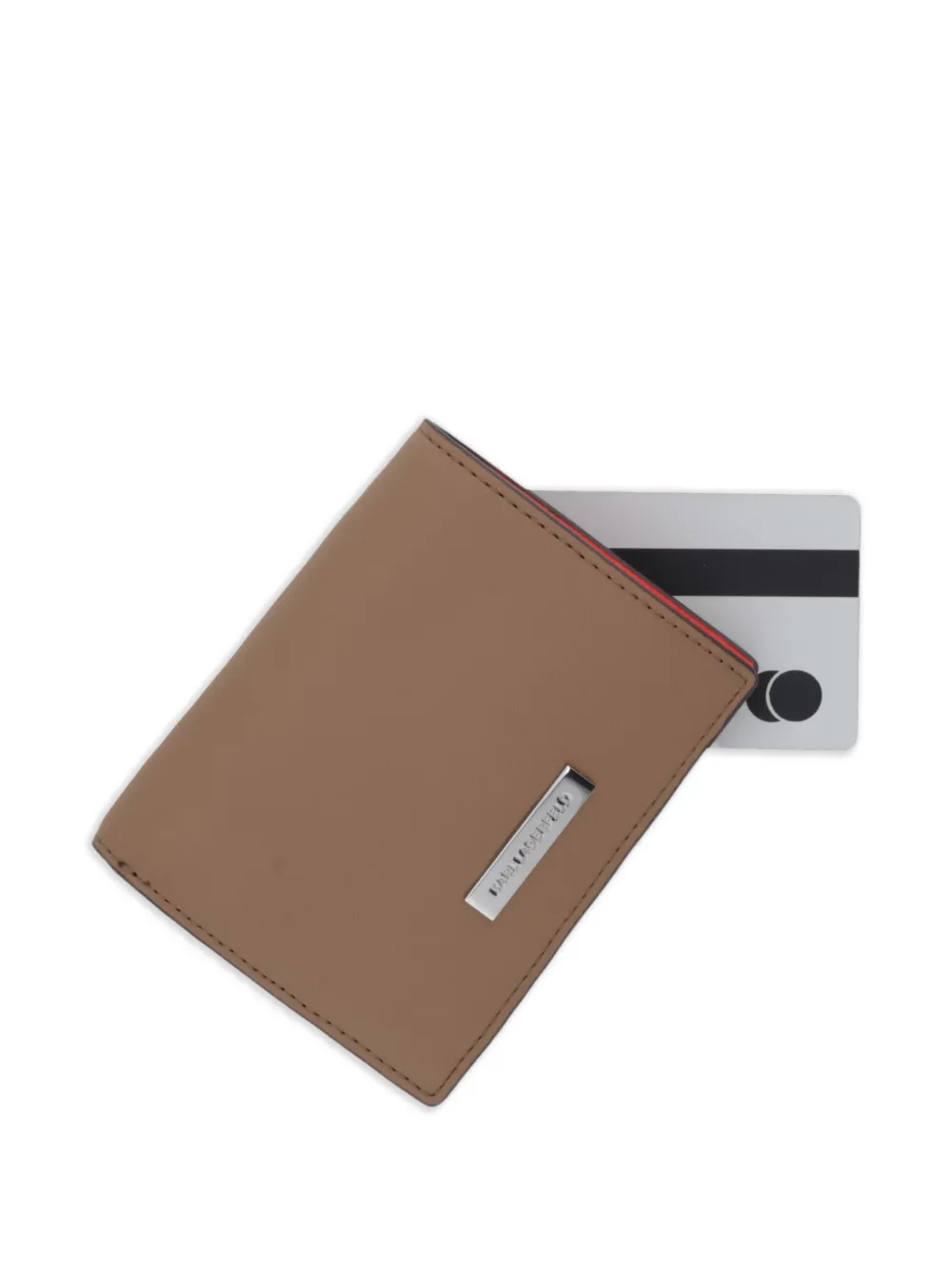 Karl Lagerfeld Portemonnee met applicatie Beige