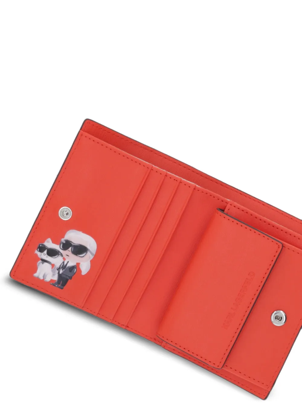  Karl Lagerfeld Appliqué Wallet - Neutrals 