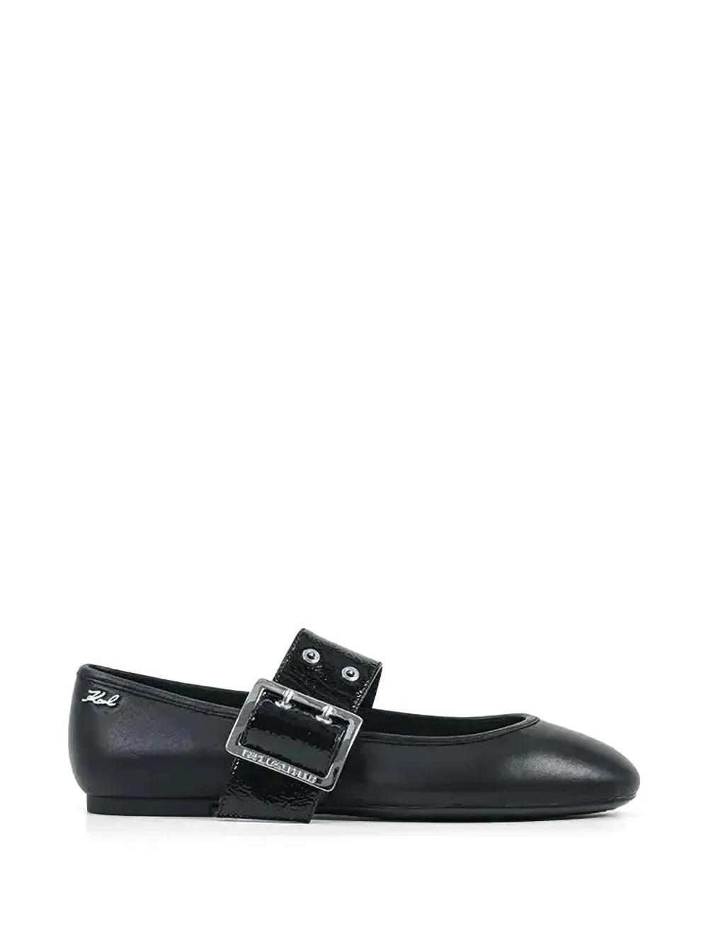 Karl Lagerfeld buckle-detail ballet flats - Nero