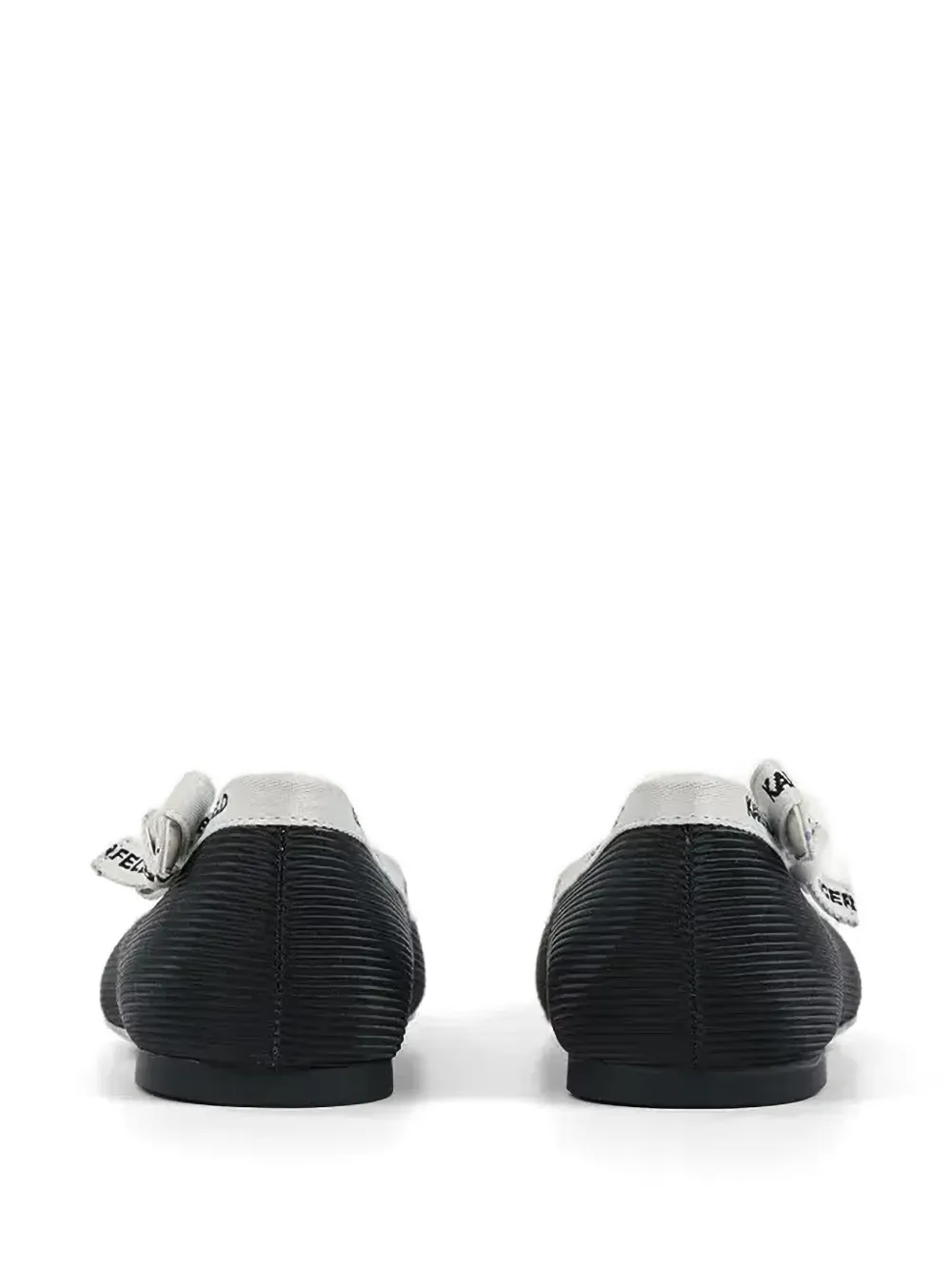 Karl Lagerfeld logo-ribbon ballet flats Zwart