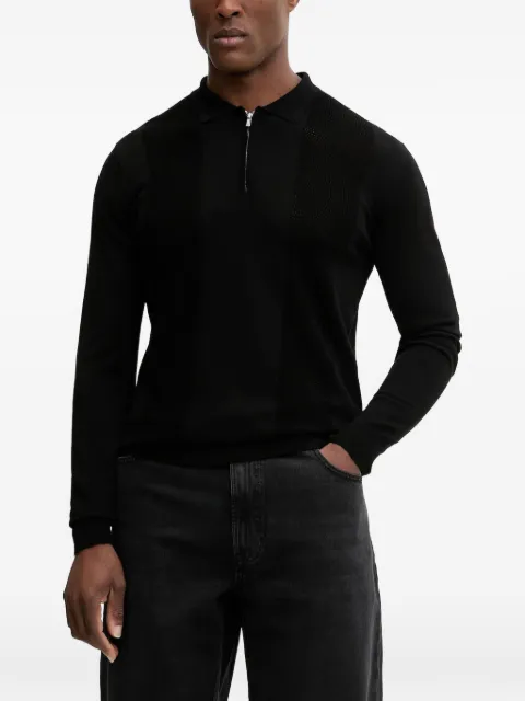 Karl Lagerfeld zip-knitted polo shirt