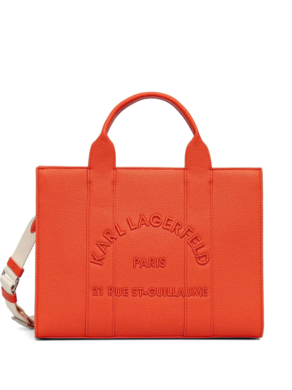 Karl Lagerfeld embossed tote bag - Arancione