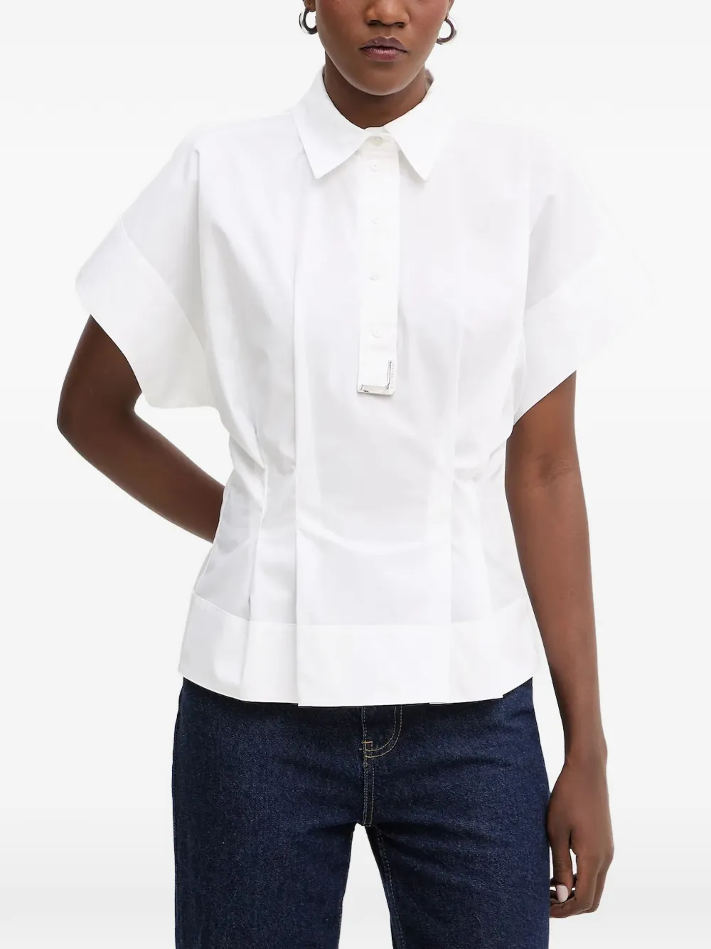 Karl Lagerfeld metal-detail shirt - Bianco