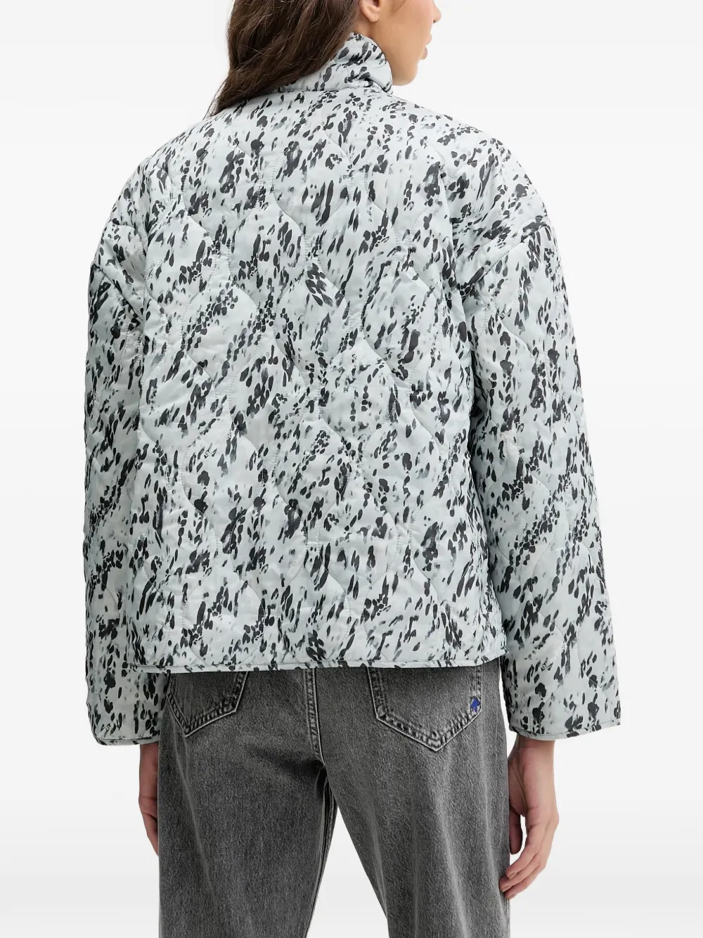  Karl Lagerfeld Jeans Patterned Quilted Jacket - Blue 