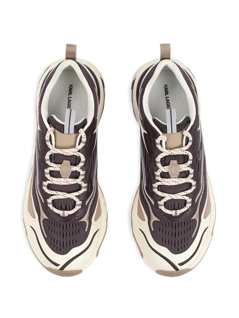 Karl Lagerfeld Sneakers met vetersluiting Bruin