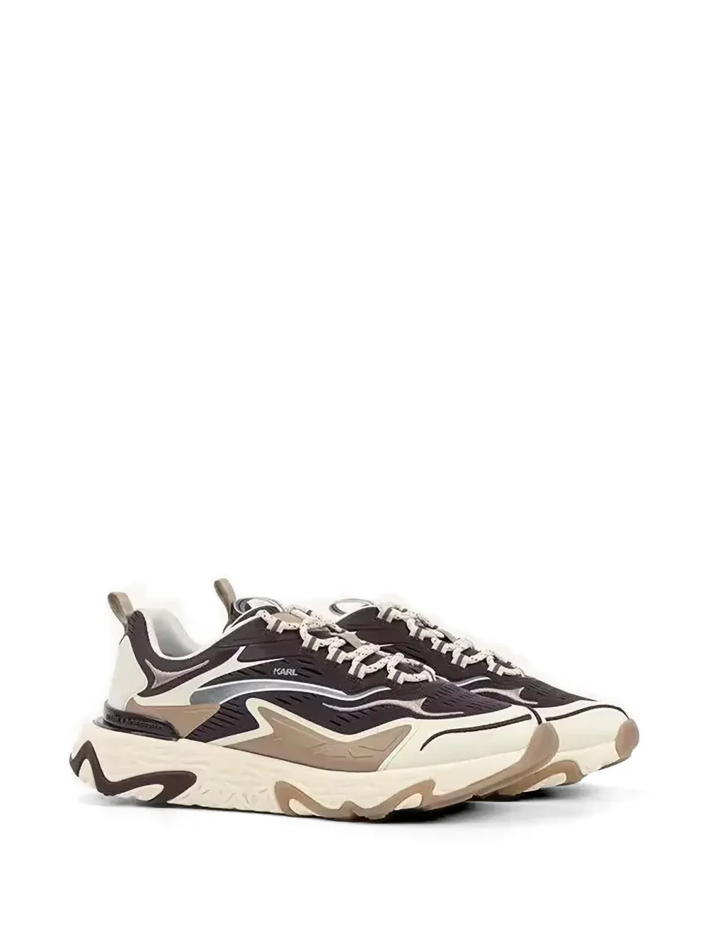 Karl Lagerfeld Sneakers met vetersluiting Bruin