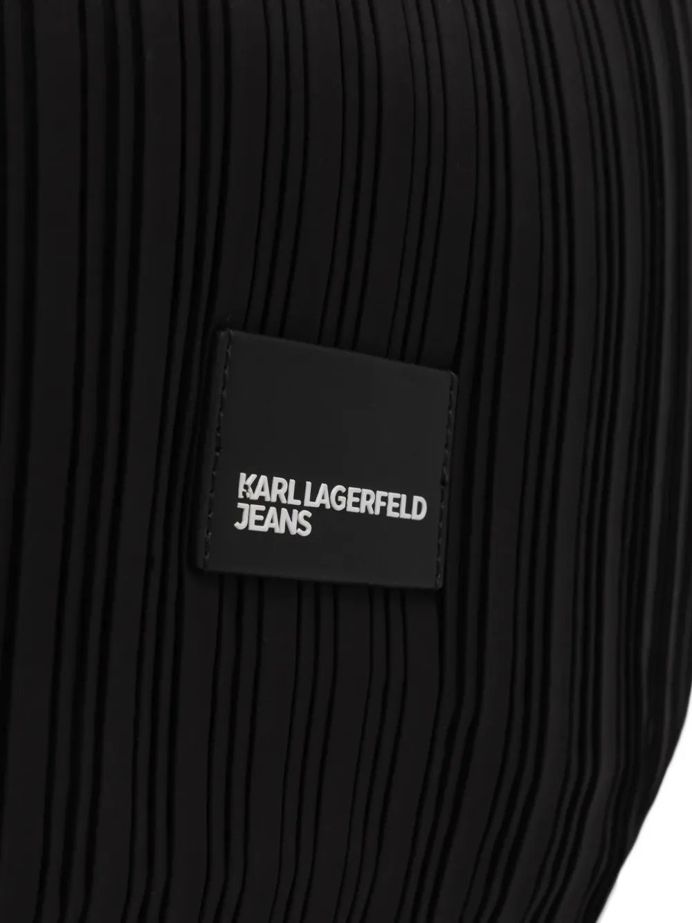 Karl Lagerfeld Jeans Geplooide schoudertas met rits Zwart