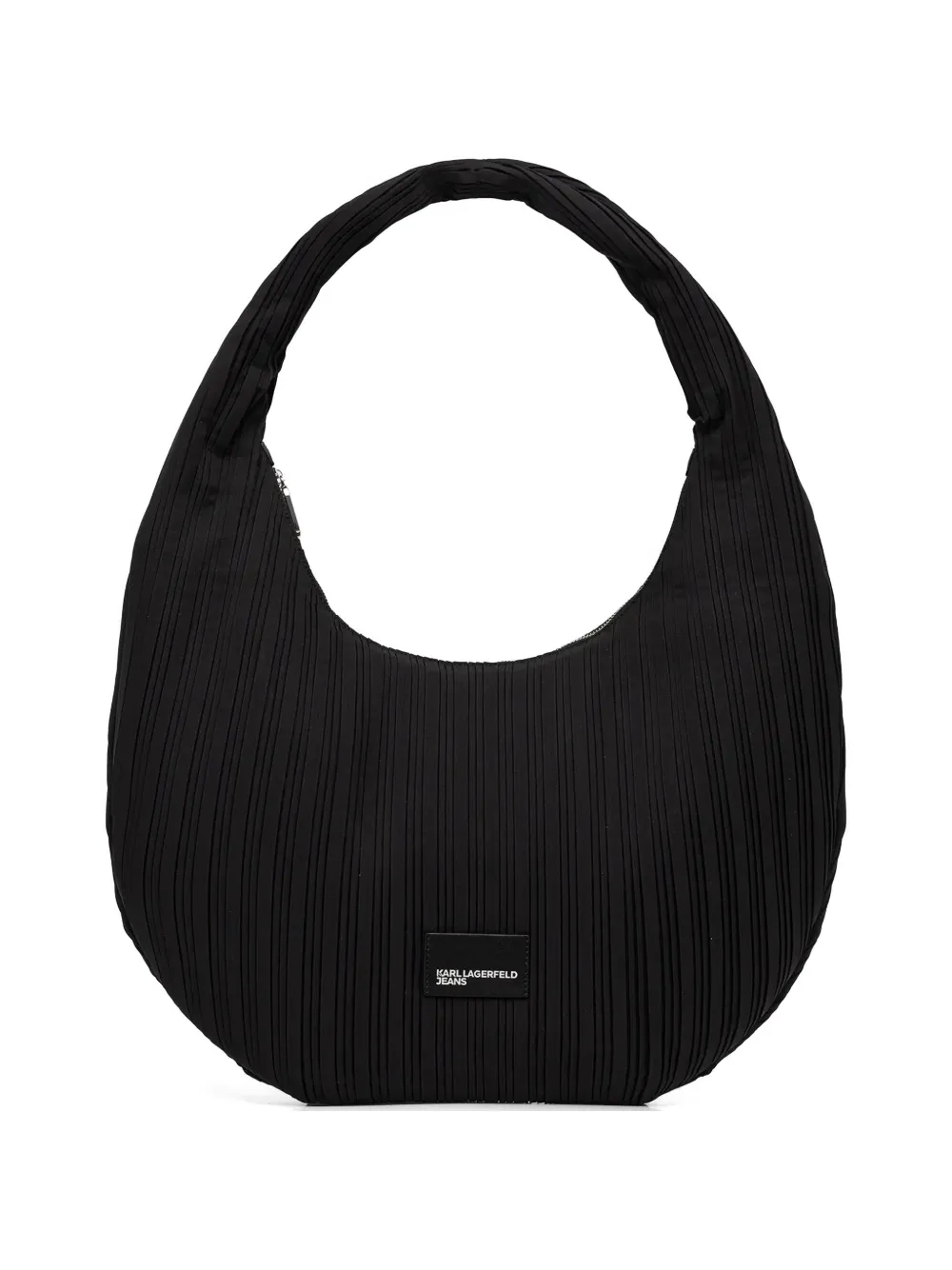 Karl Lagerfeld Jeans pleated zip shoulder bag - Nero