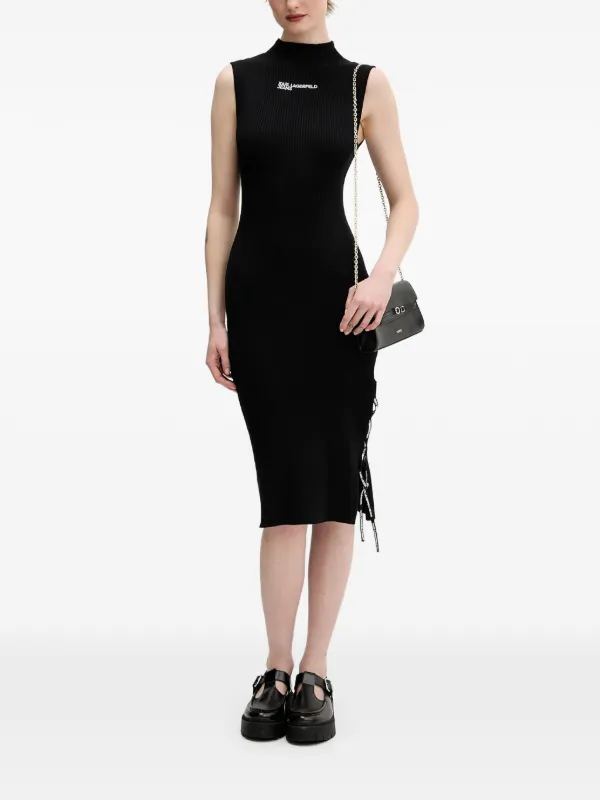 karl lagerfeld midi dress Paris Women's Dresses Midi, Black, 6 at Amazon Women's Clothing store Karl Lagerfeld Paris Knit Sweater