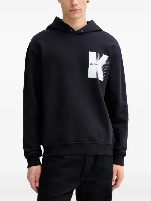 Karl Lagerfeld Jeans Felpa con stampa e cappuccio