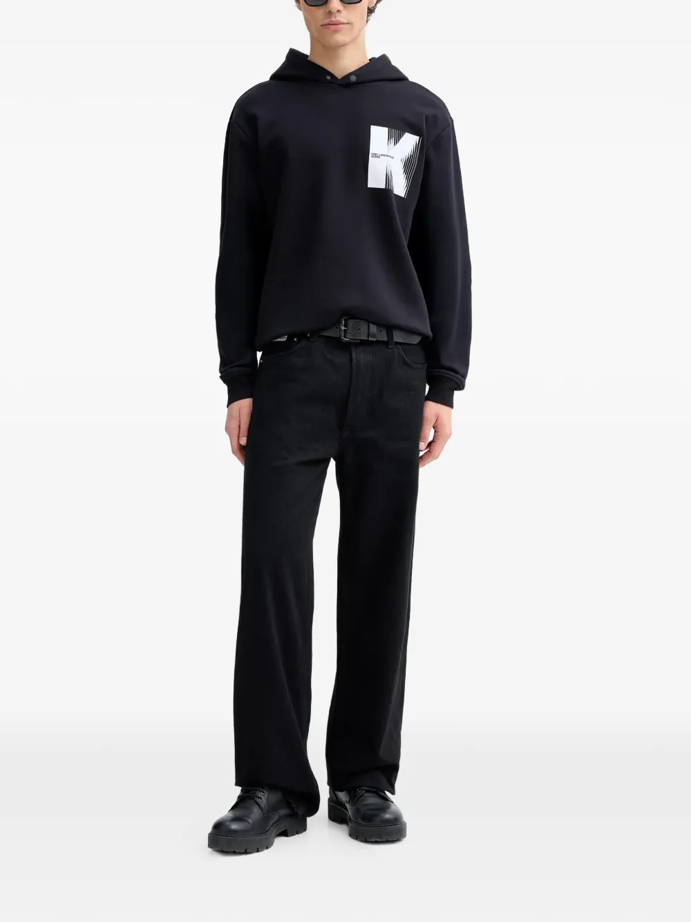 Karl Lagerfeld Jeans Hoodie met print Zwart