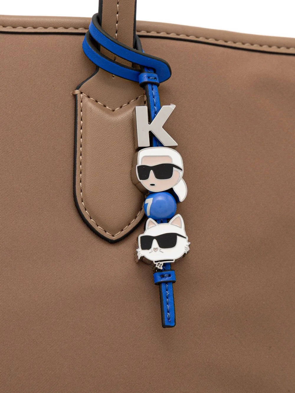 Karl Lagerfeld Shopper met bedel Beige