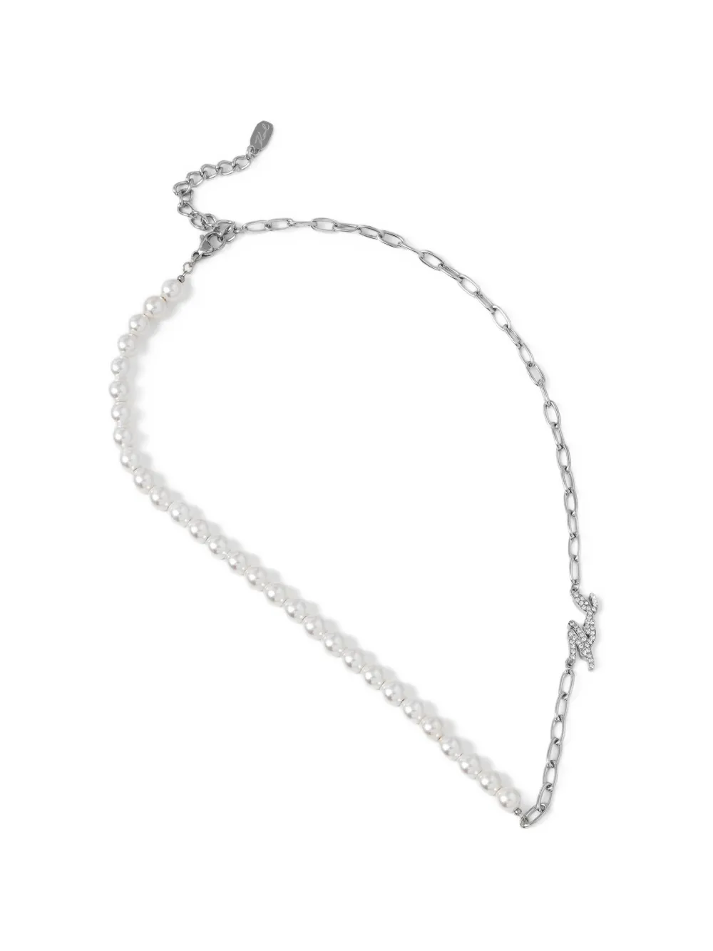 Karl Lagerfeld pearl-link necklace - Silber