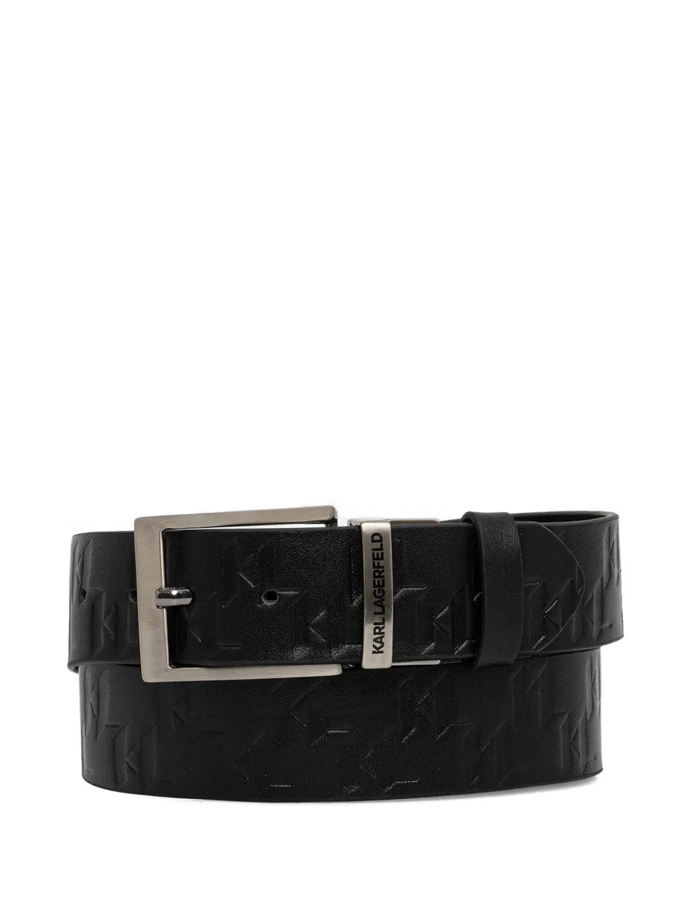 Karl Lagerfeld embossed buckle belt - Nero