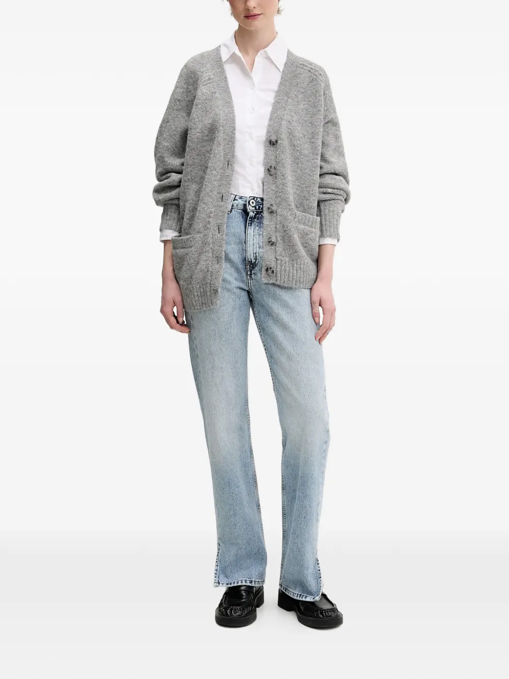 Karl Lagerfeld Jeans met split Blauw