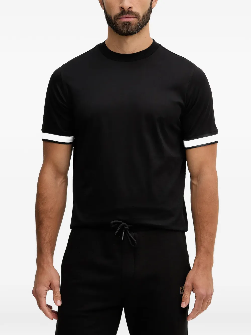 Karl Lagerfeld contrast T-shirt - Nero