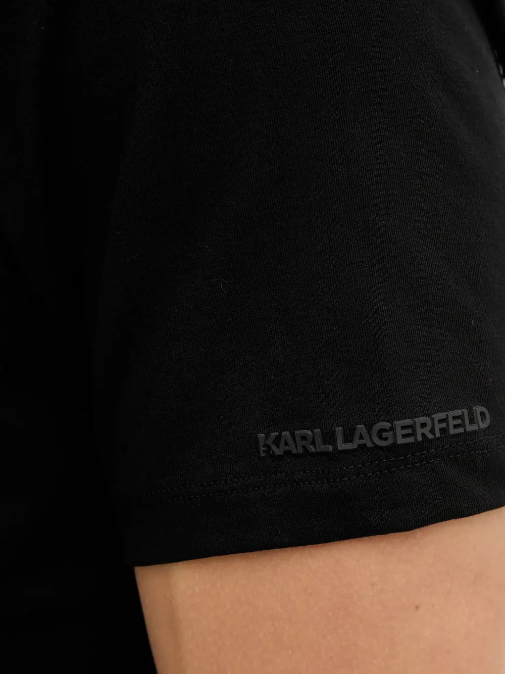 Karl Lagerfeld T-shirt met logo Zwart