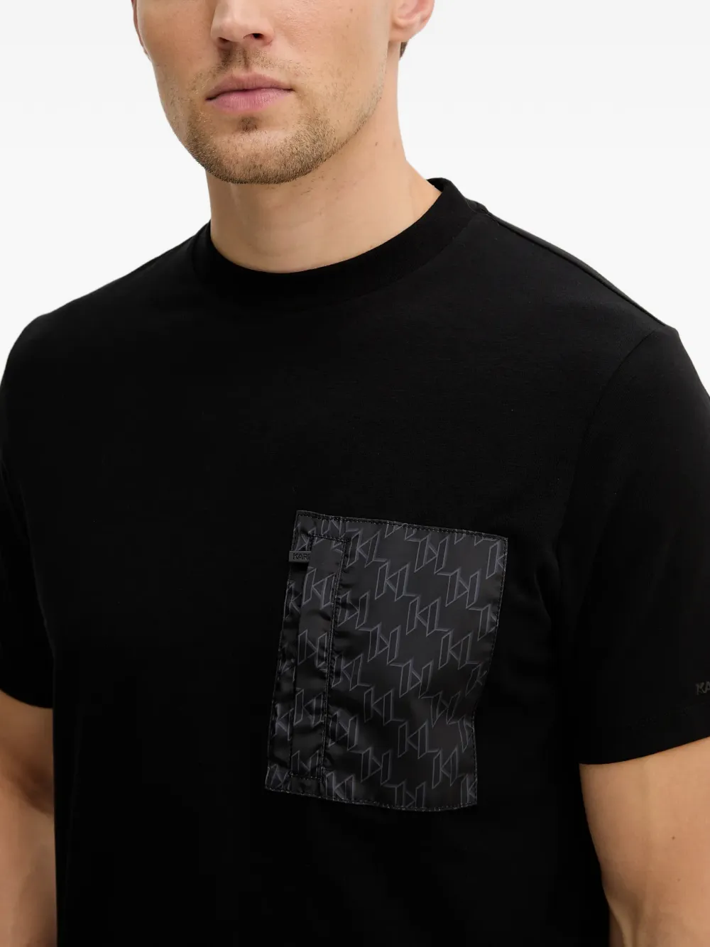 Karl Lagerfeld T-shirt met logo Zwart
