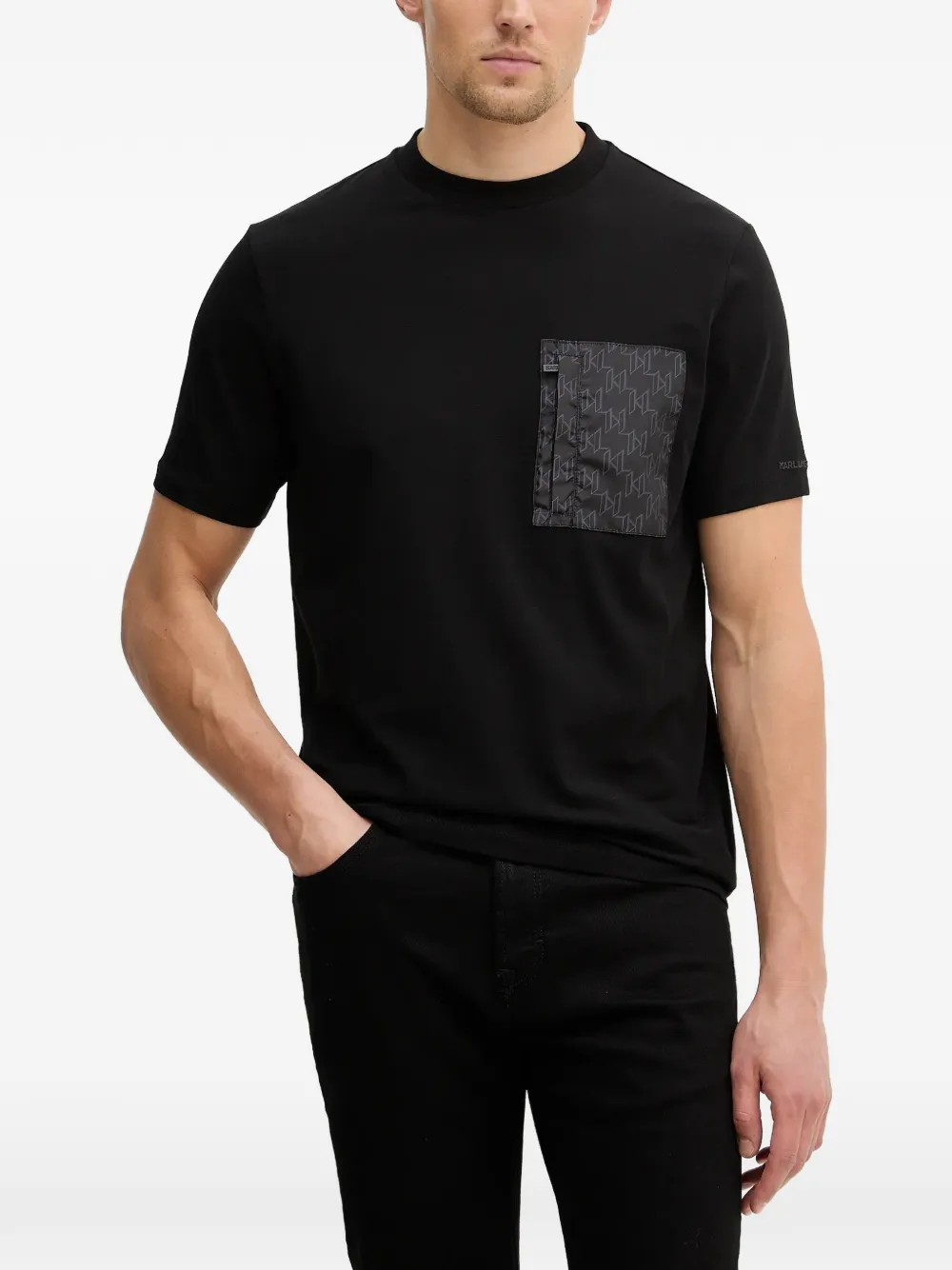 Karl Lagerfeld pocket-logo T-shirt - Nero