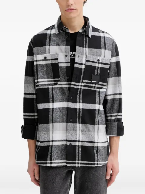 Karl Lagerfeld Jeans check patch-detail shirt