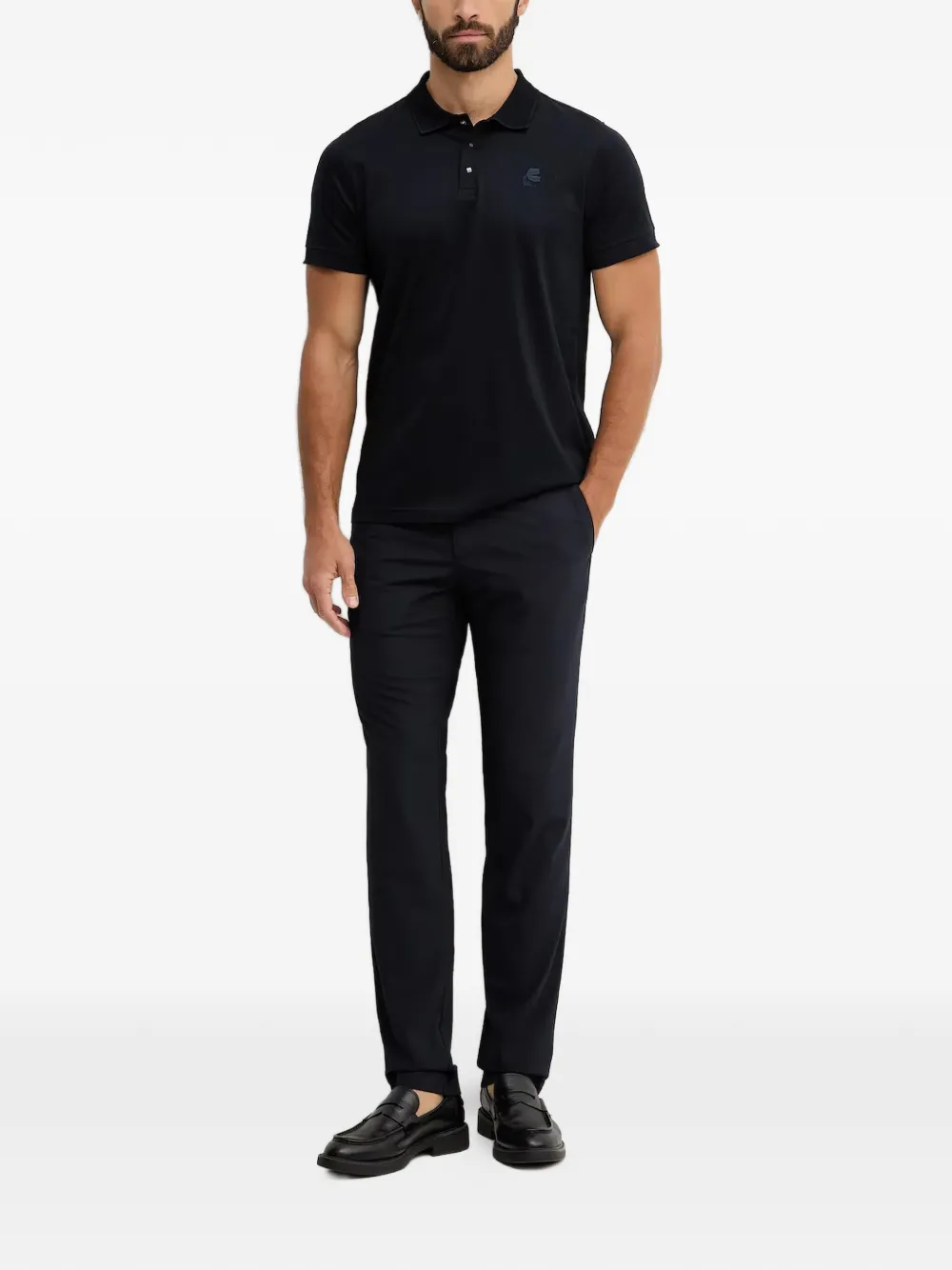 Karl Lagerfeld logo-print polo shirt - Blu