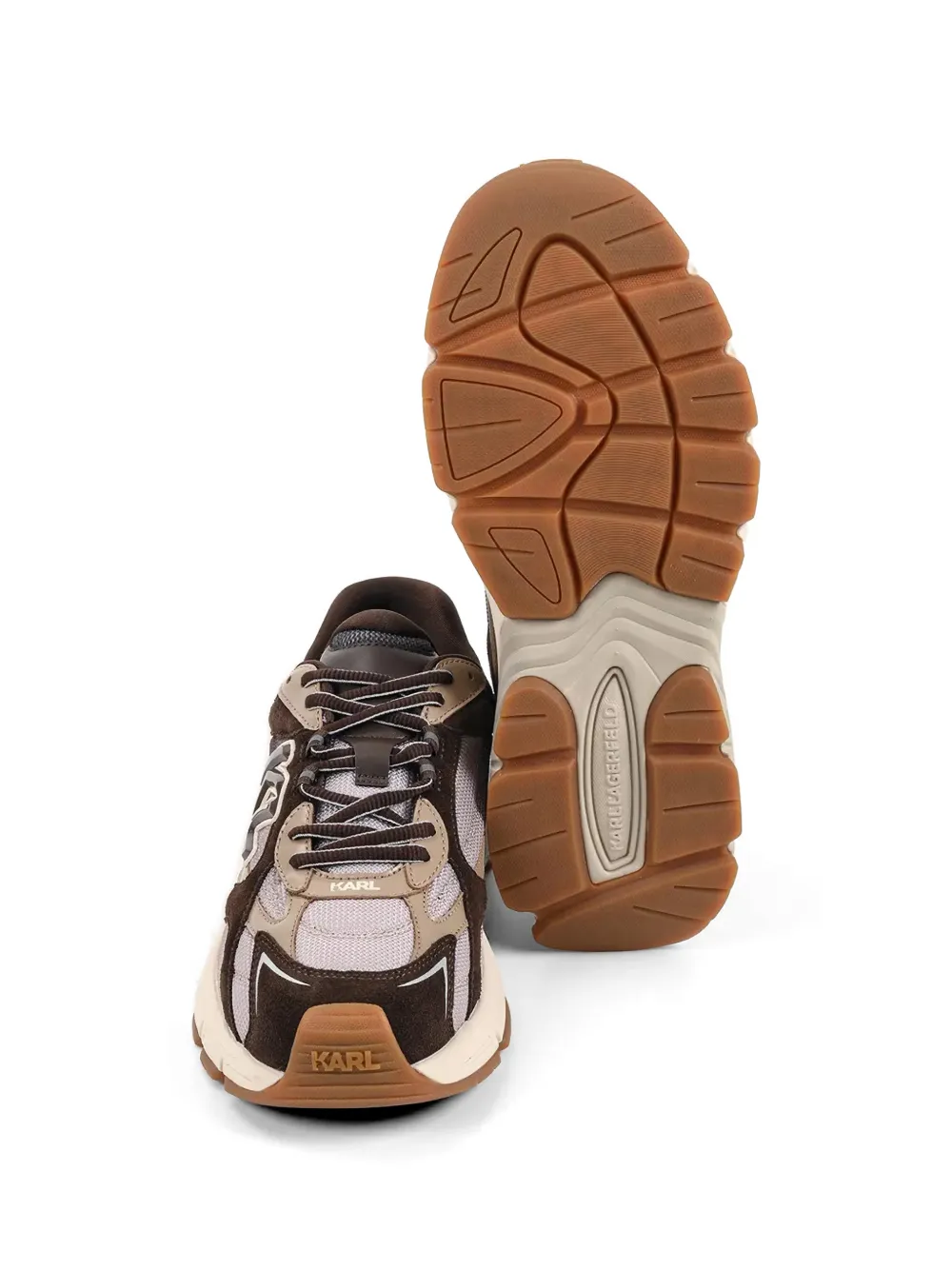 Karl Lagerfeld Sneakers met logo Bruin