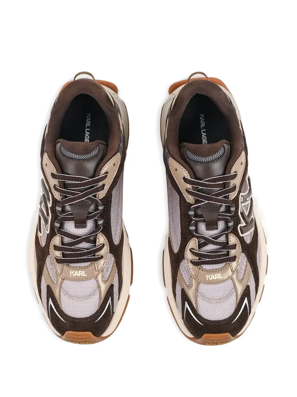 Karl Lagerfeld Sneakers met logo Bruin