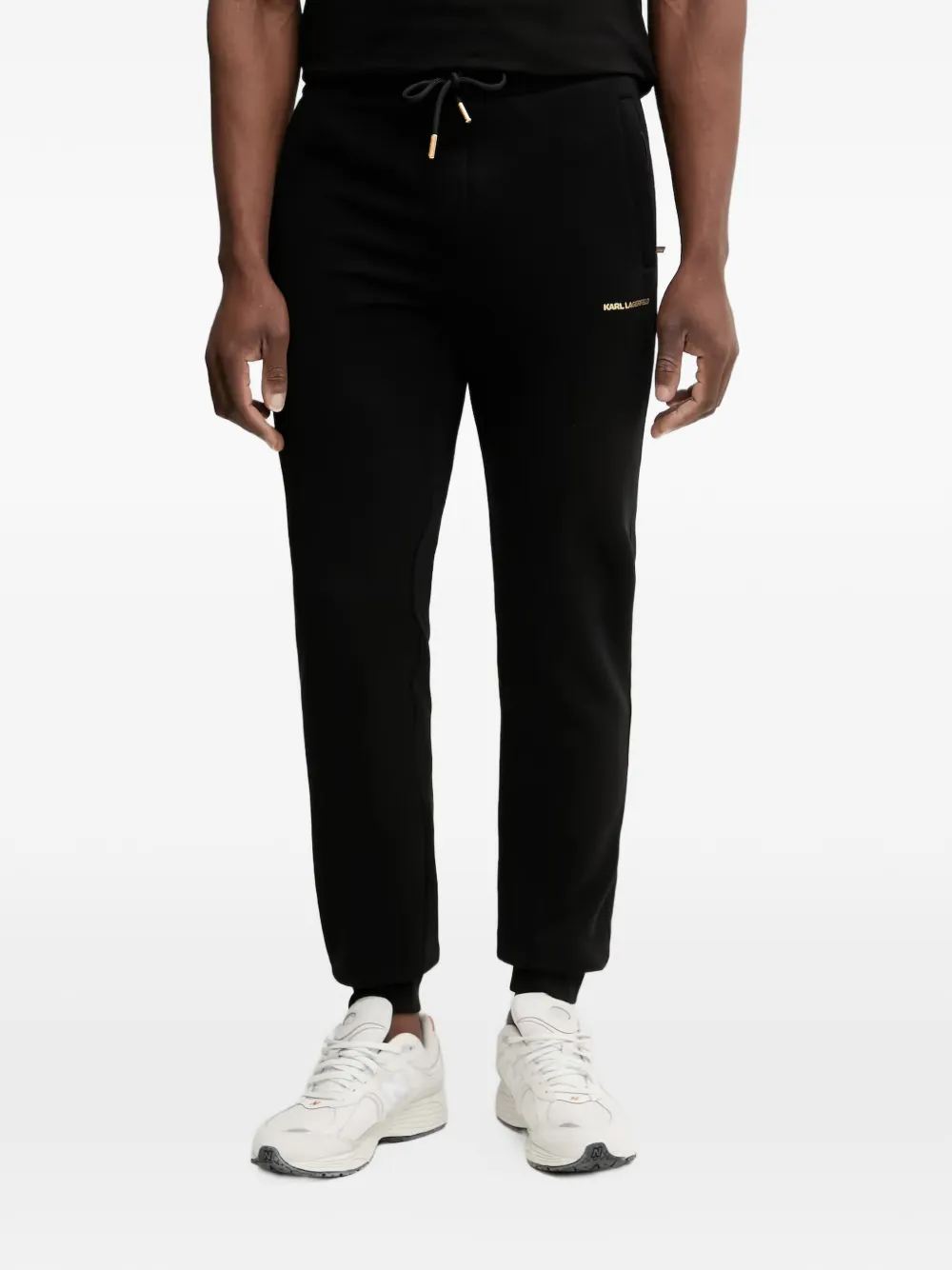 Karl Lagerfeld drawstring performance track pants - Nero