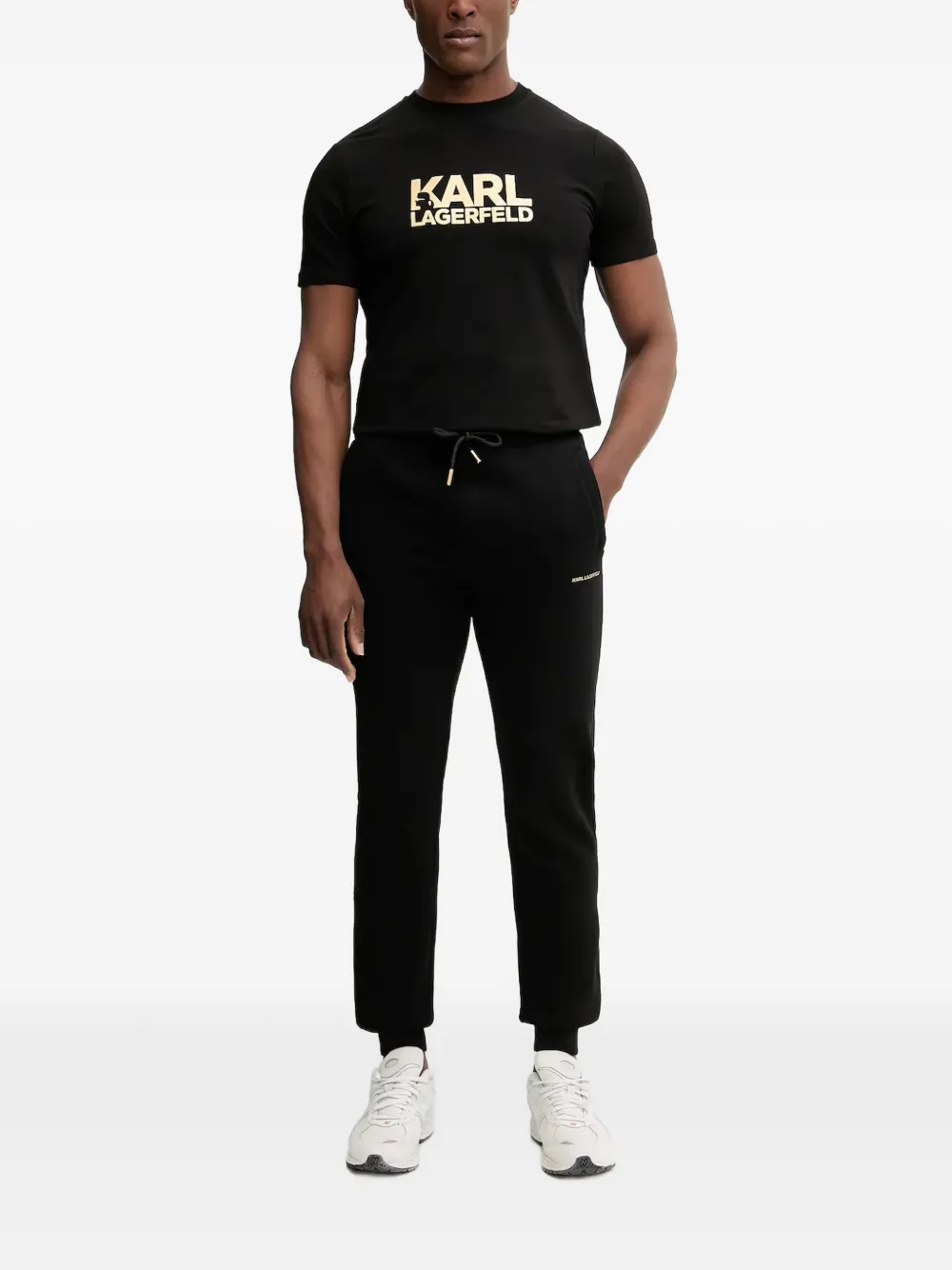 Karl Lagerfeld Trainingsbroek met trekkoord Zwart