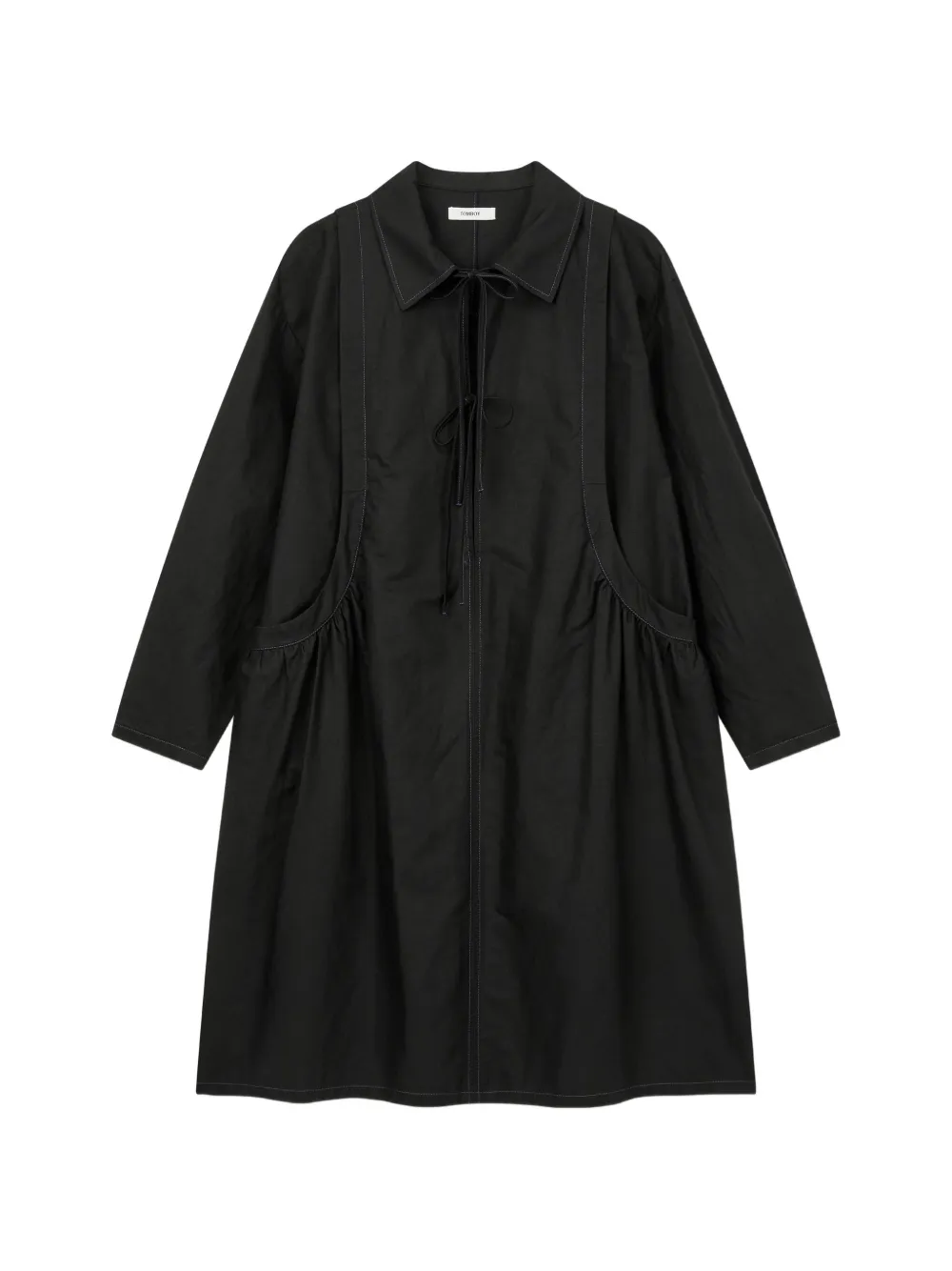 TOMBOY tie-detail loose-fit dress - Schwarz