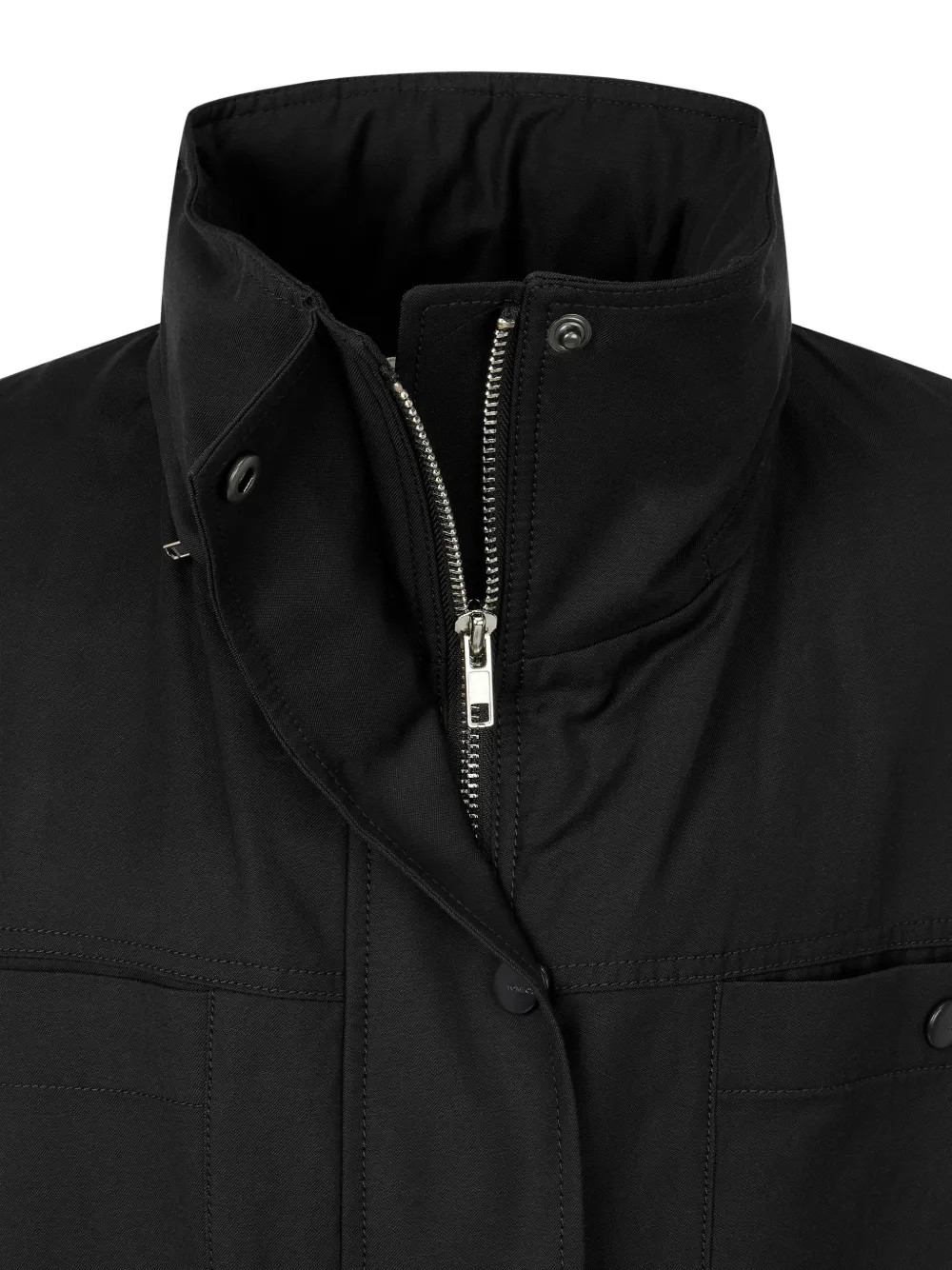 TOMBOY Jack met hoge hals en voorzak Zwart