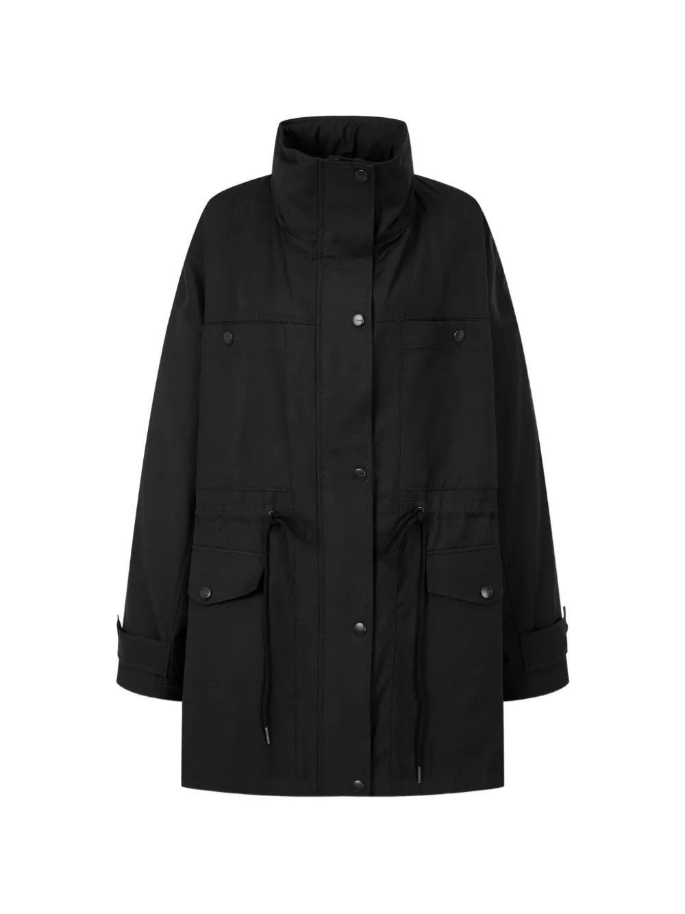TOMBOY high-neck front-pocket jacket - Schwarz