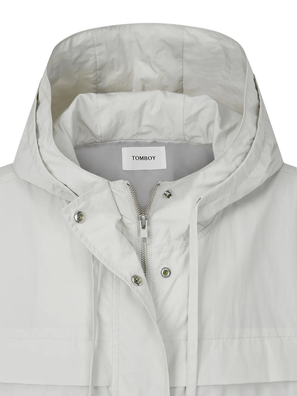  Tomboy Hooded Utility-design Jacket - Grey 