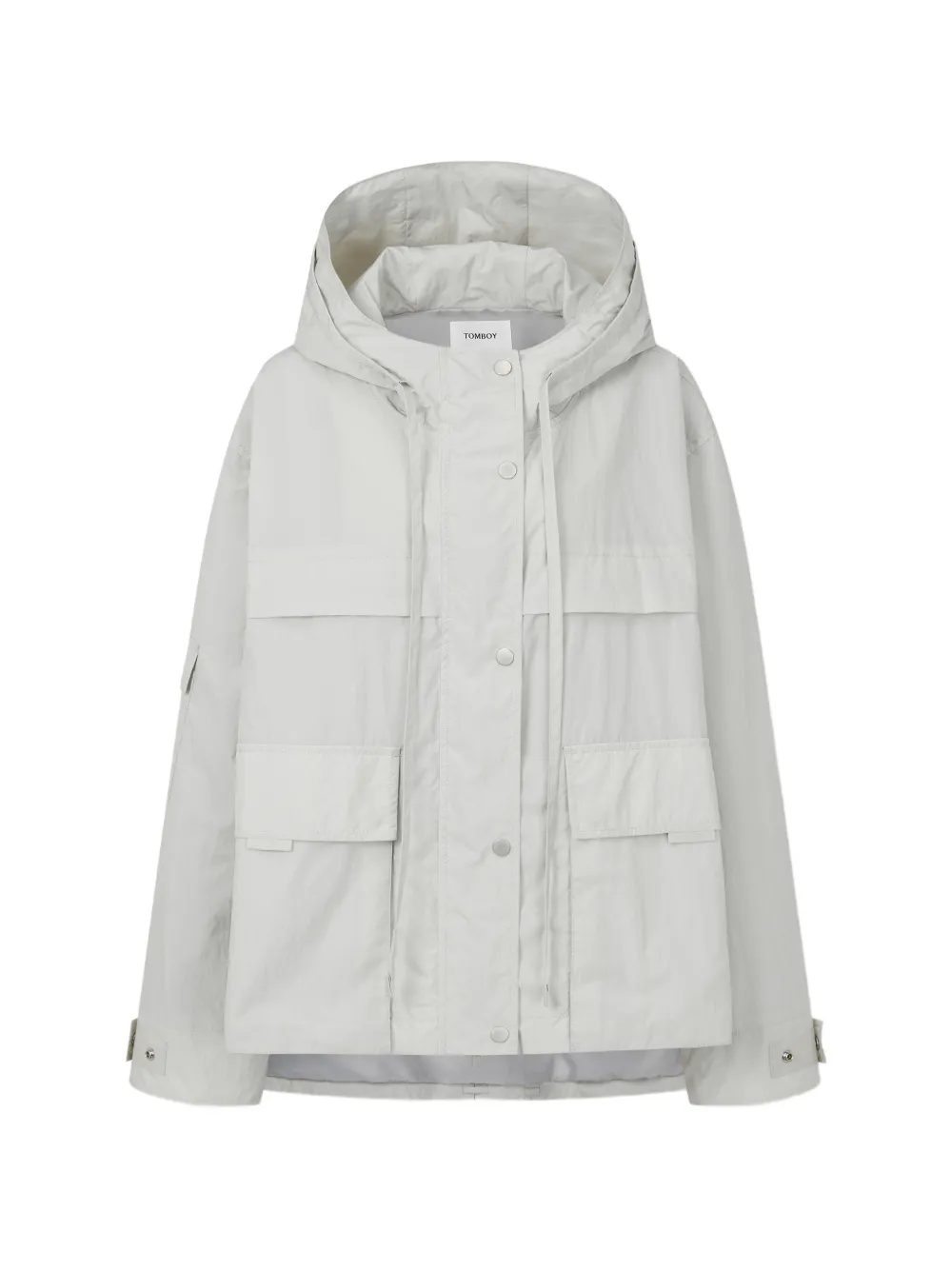 TOMBOY hooded utility-design jacket - Grigio