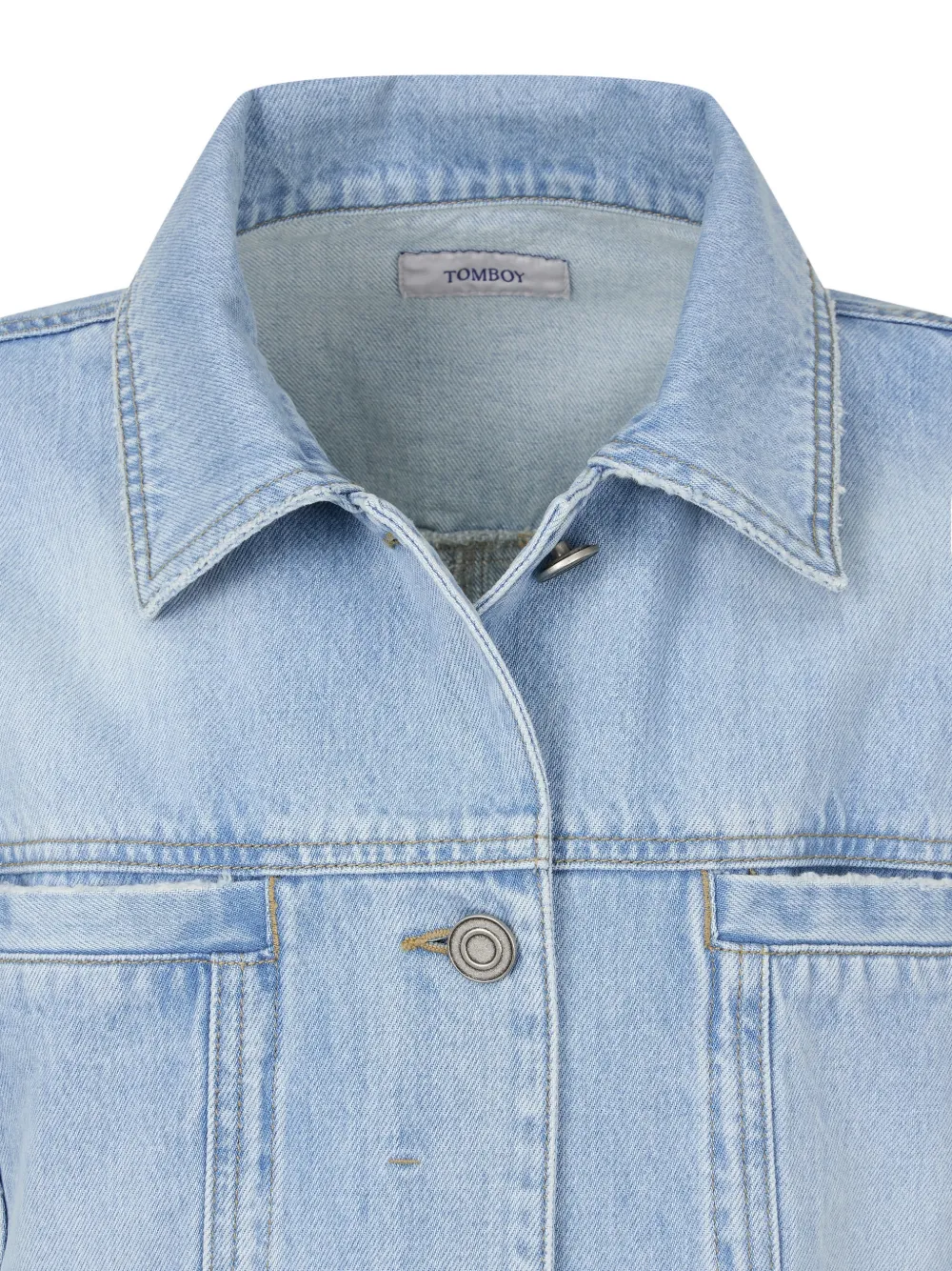  Tomboy Buttoned Denim Jacket - Blue 
