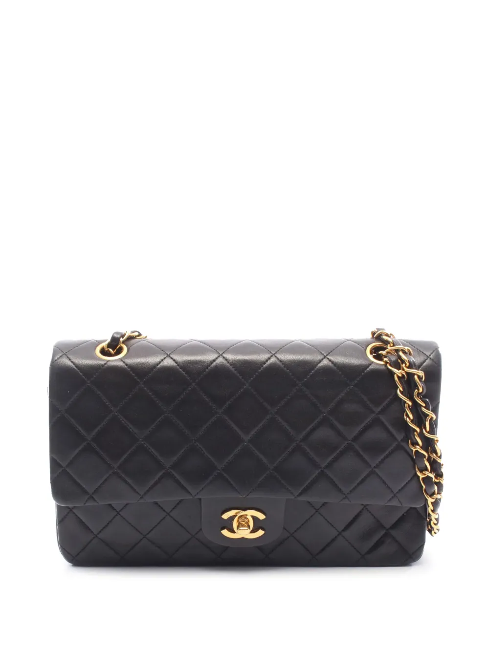 CHANEL Pre-Owned 1994-1996 Medium Classic Lambskin Double Flap shoulder bag - Nero