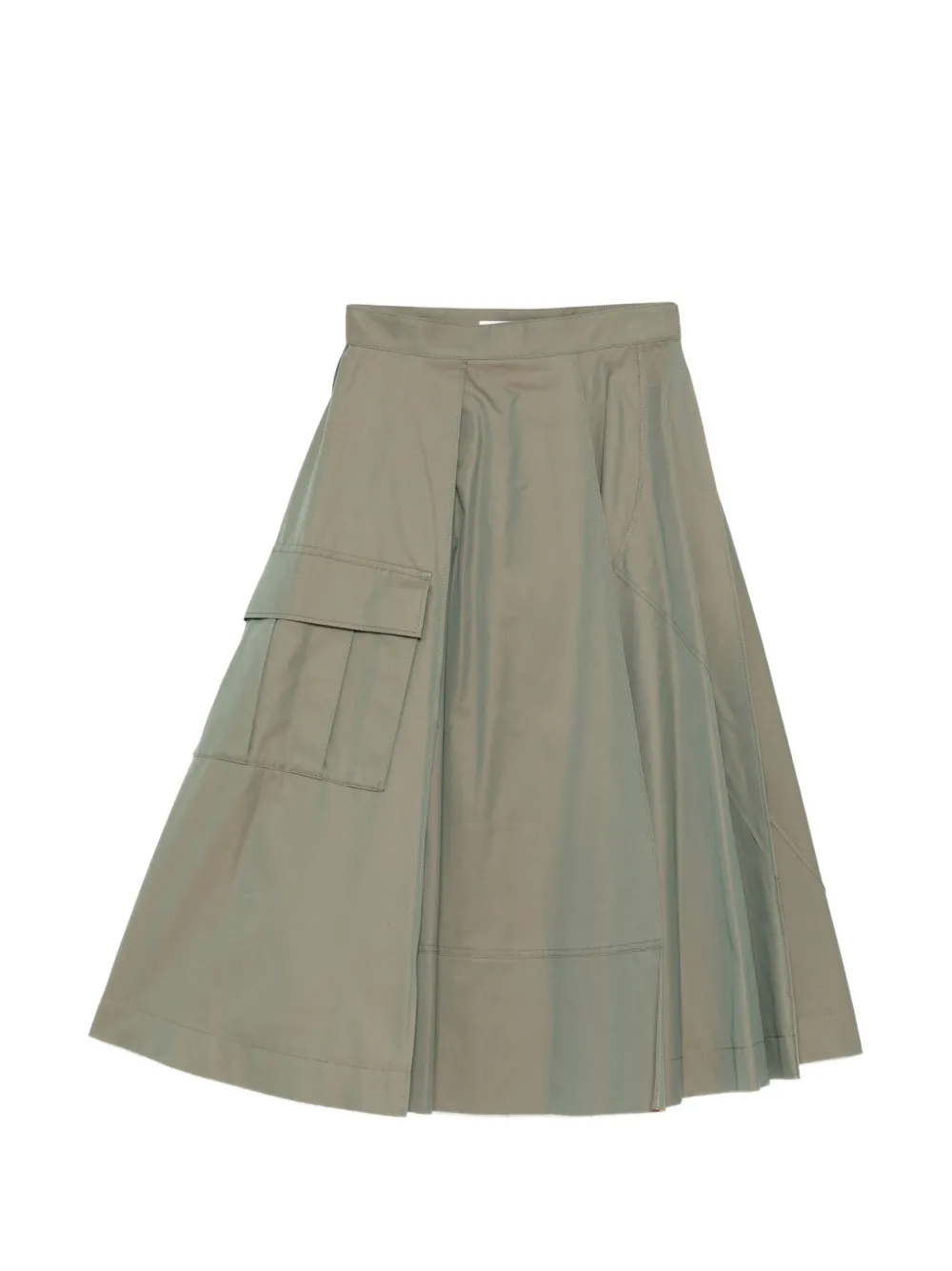 Undercover pleated A-line skirt - Green