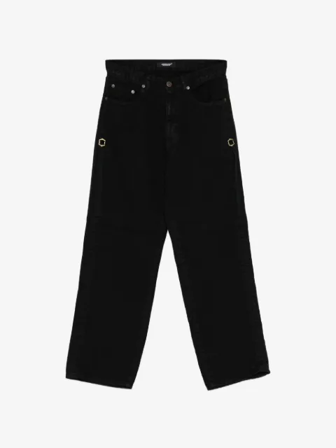 Undercover jeans rectos con detalle de hebilla