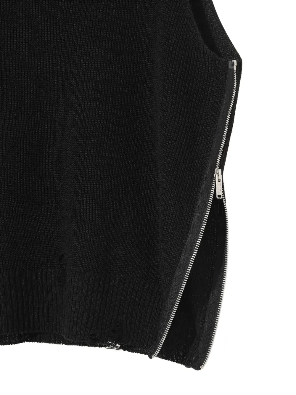 Undercover Gerafelde spencer met rits Zwart
