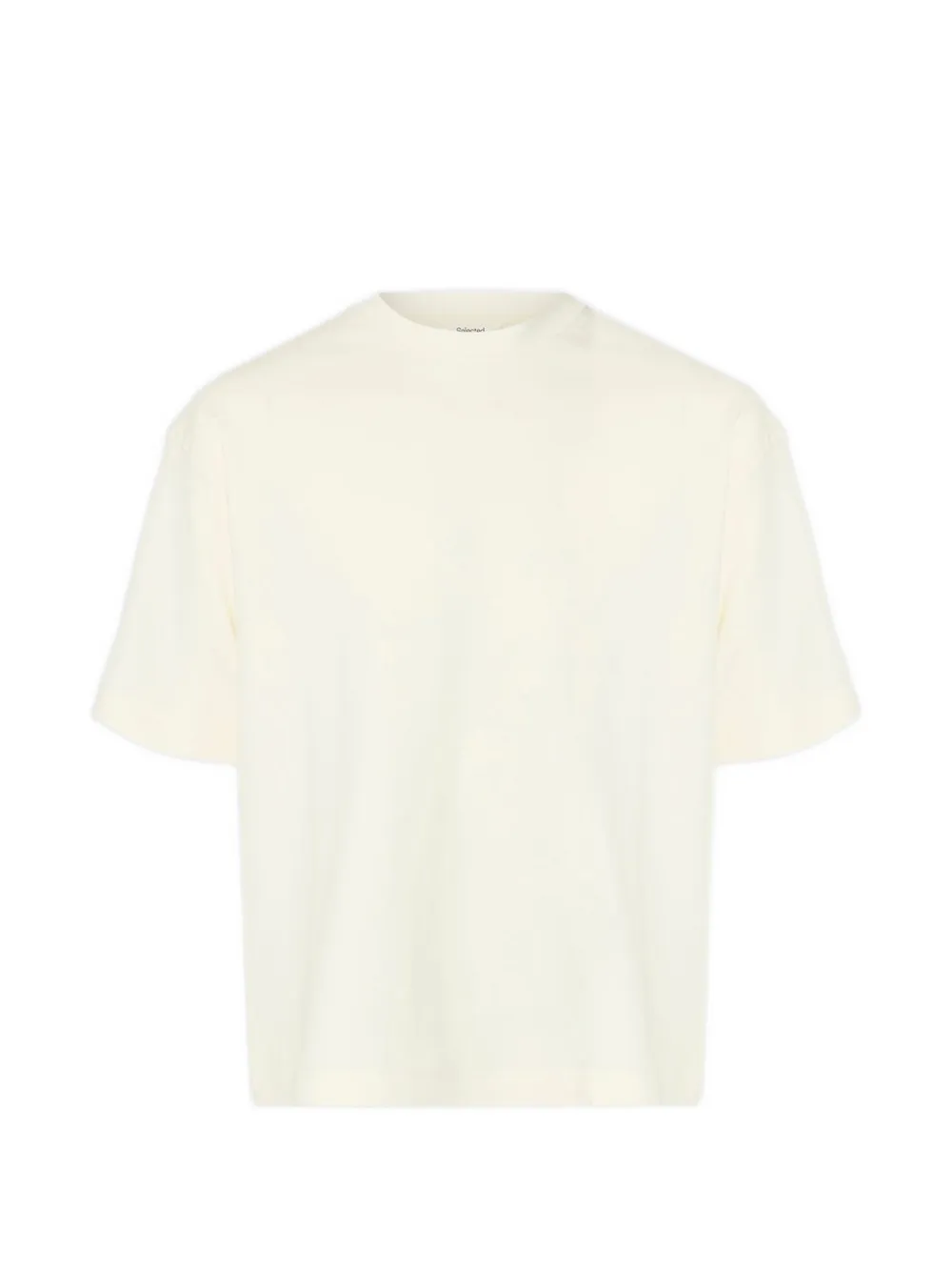 Selected Round-neck T-shirt In Neutral