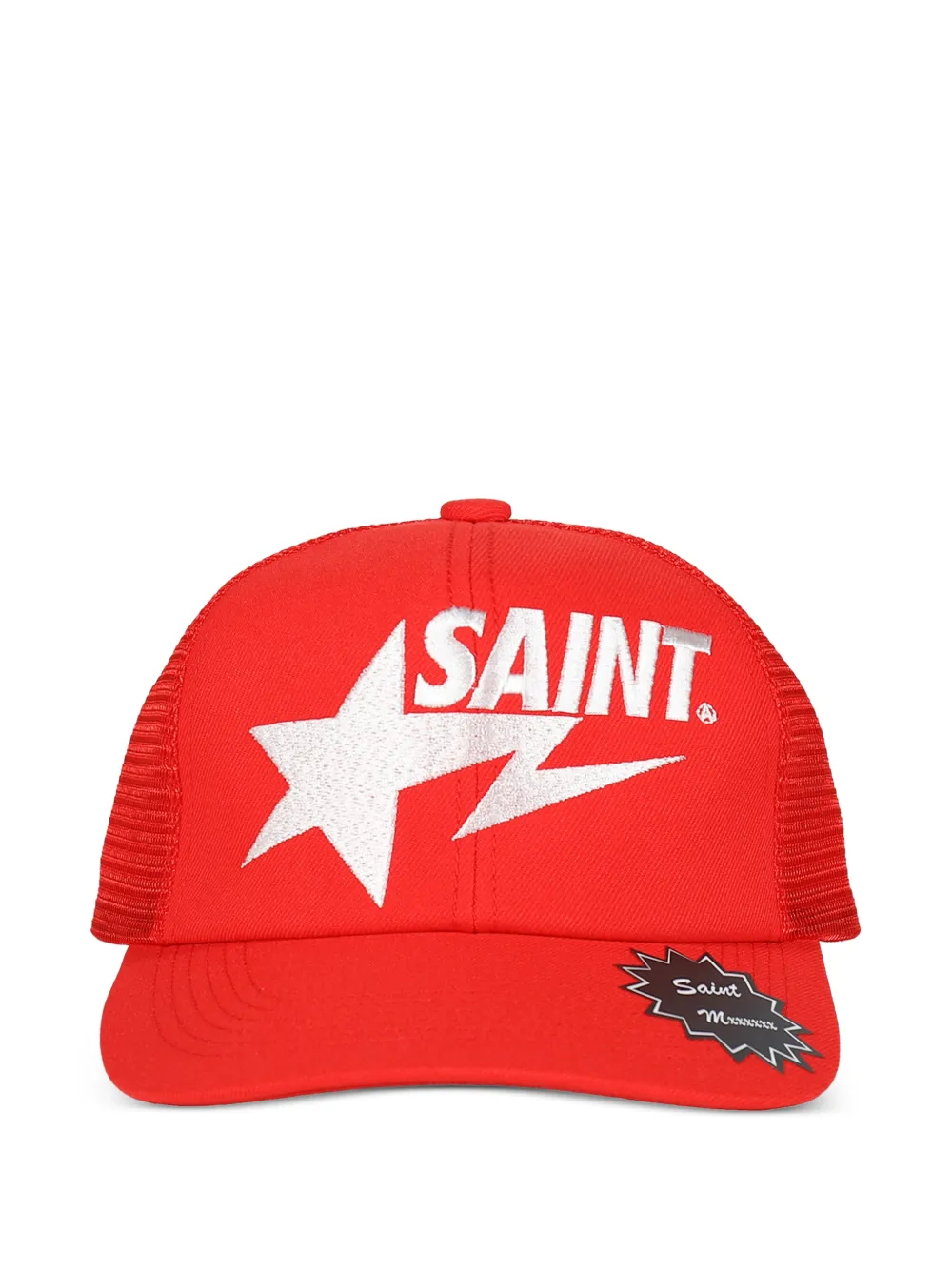 SAINT MXXXXXX star graphic cap - Rosso